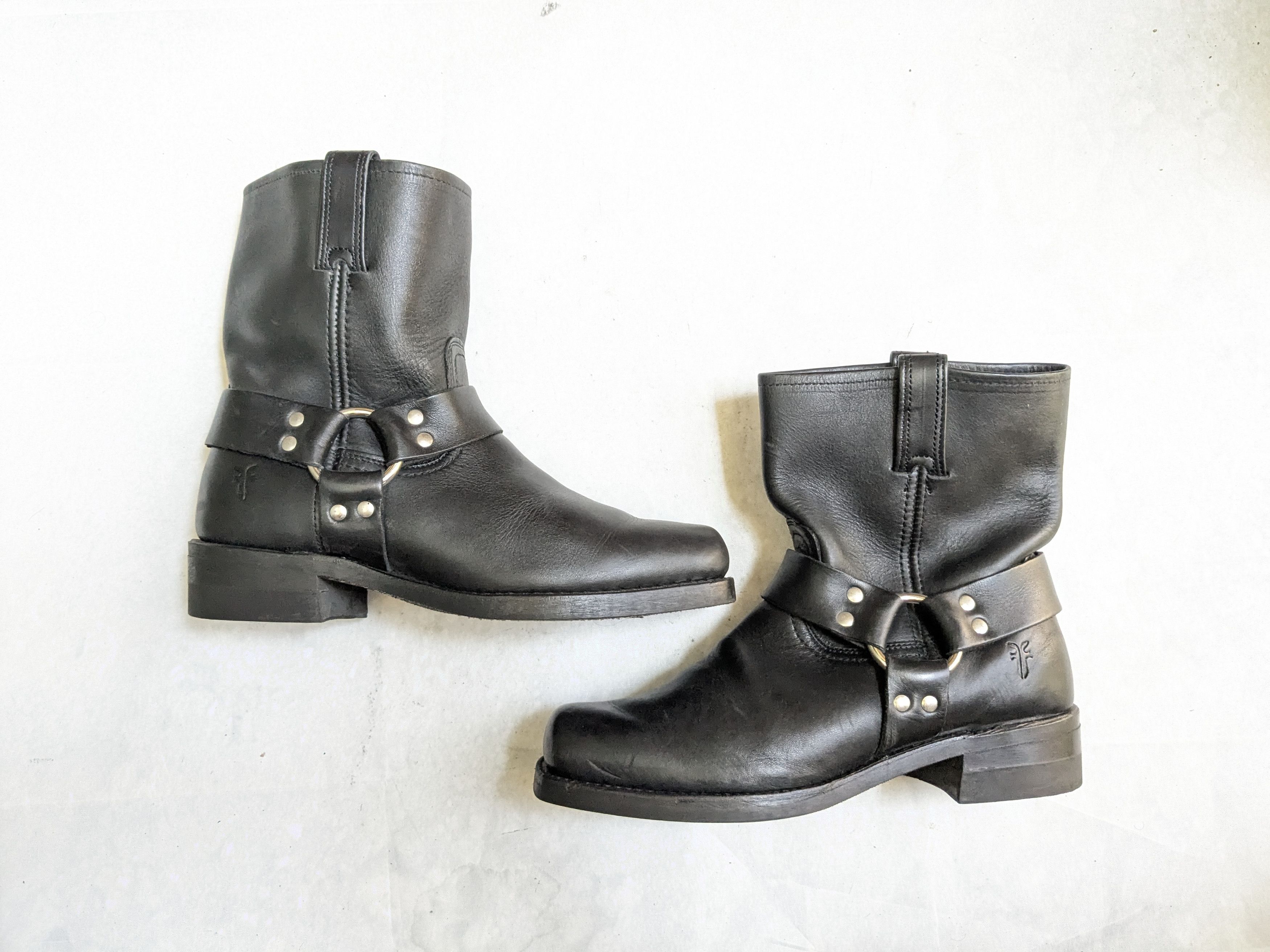 Frye Frye Harness Black Leather 9.5 M Leather Buckle Size US 9 / EU 42 - 1 Thumbnail