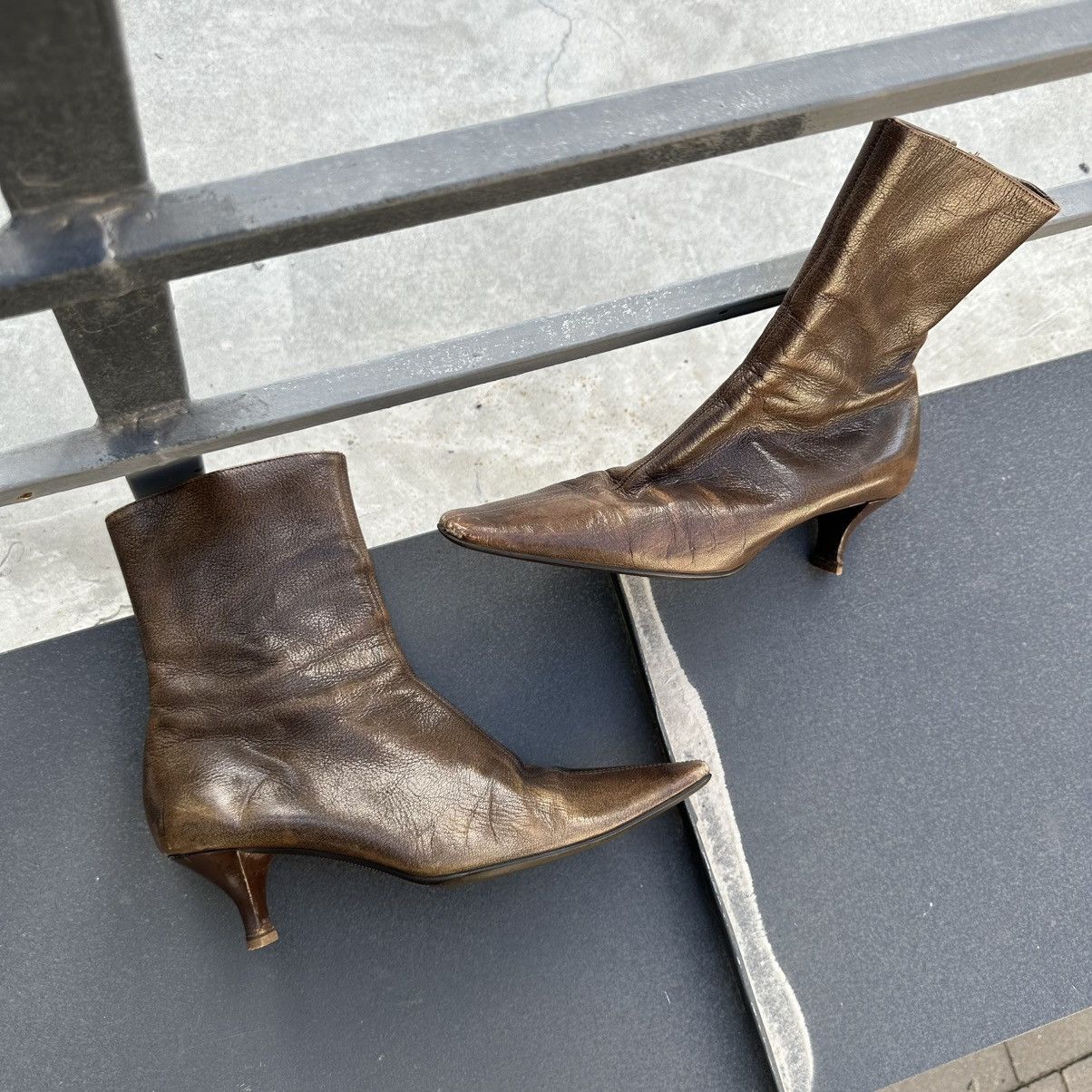 Y/Project Luxury Bally Heels Leather Shoes Y2K Old Money 00s USA Size US 8 / IT 38 - 2 Thumbnail