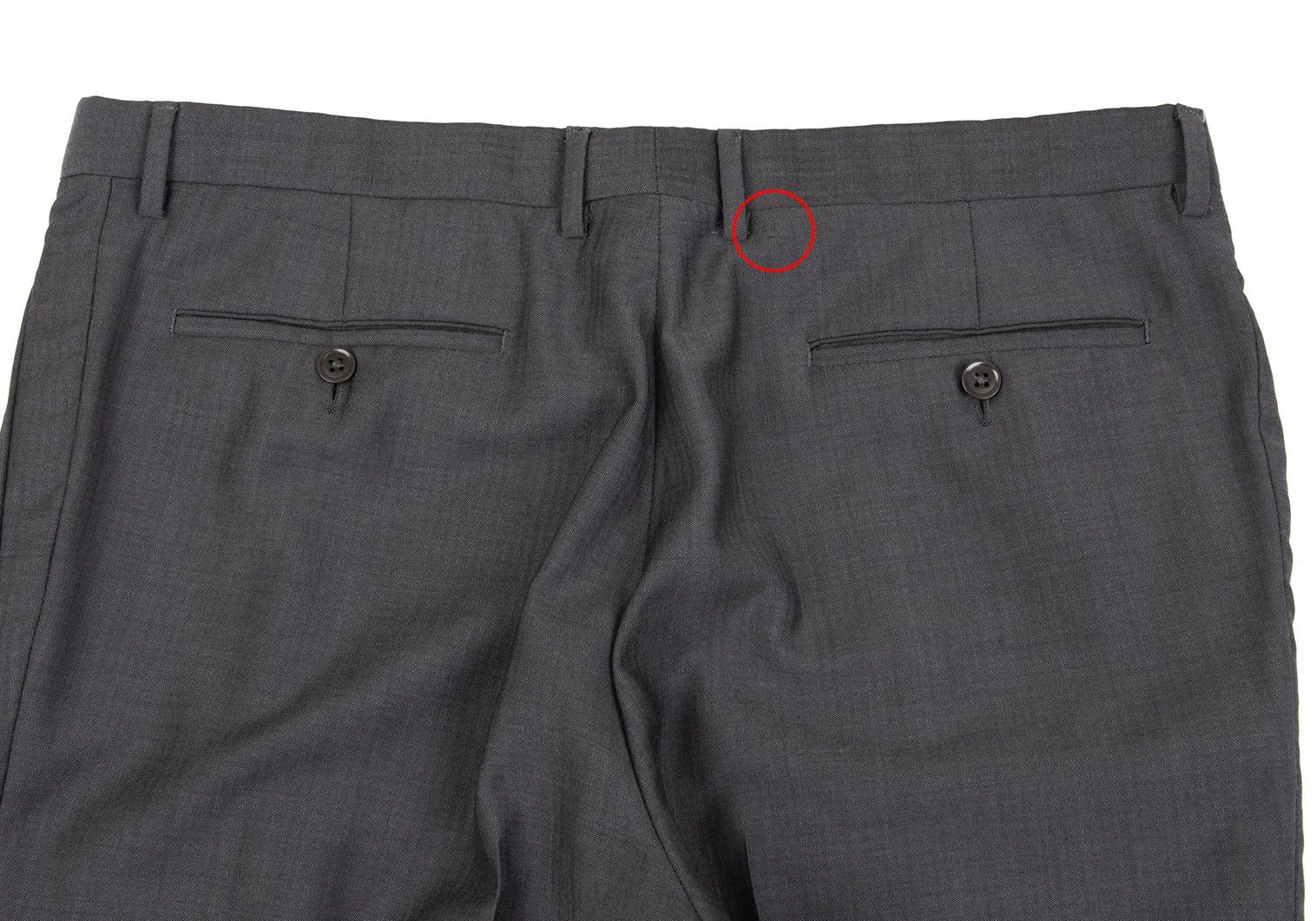 Armani Collezioni Wool Shadow Stripe Pants in Gray, Size 54 Size US 26 / EU 42 - 10 Thumbnail