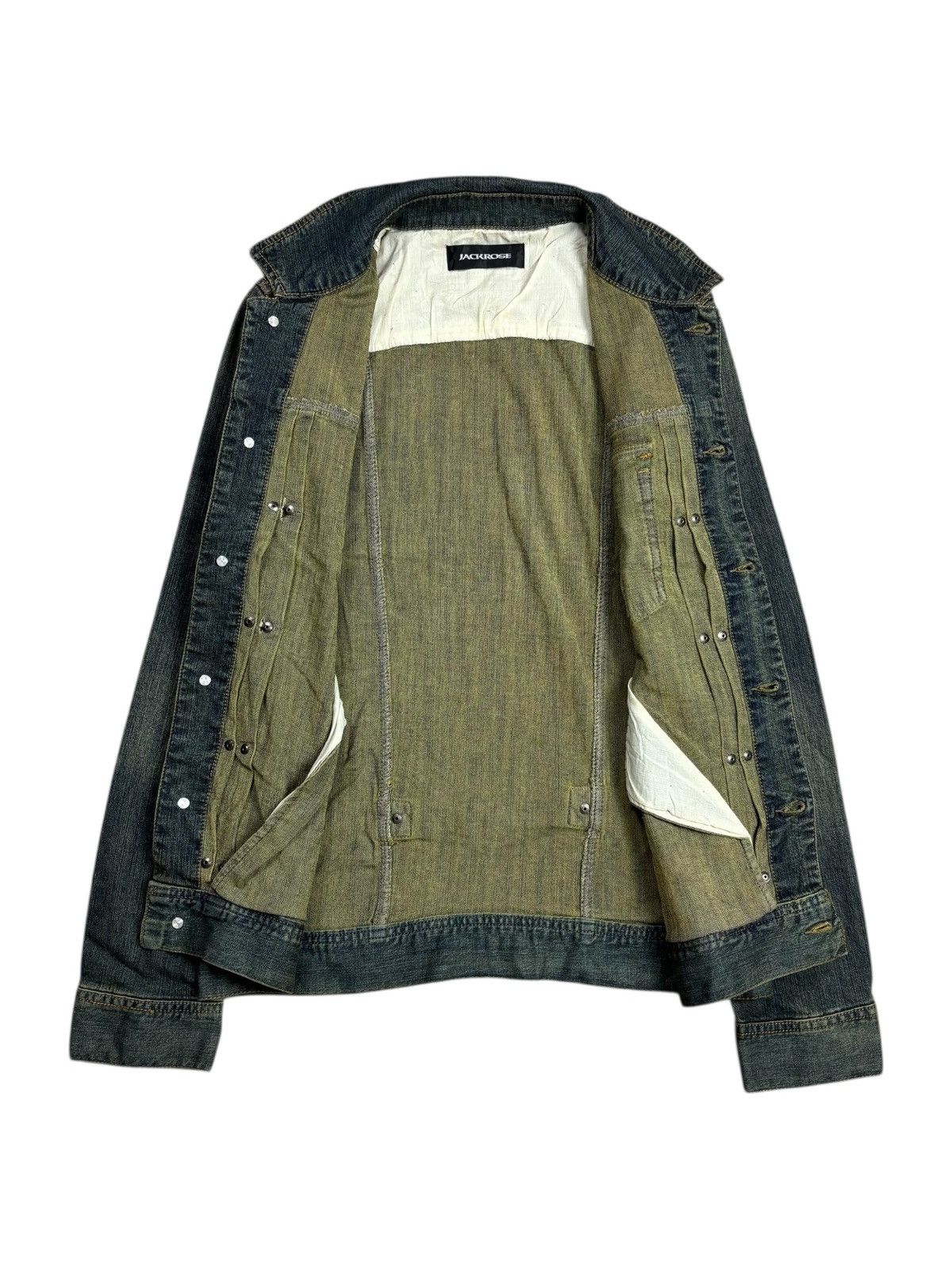 BUFFALO BOBS 2000s Jackrose Vkei Style Mud Wash Single Pocket Denim Jaket Size US M / EU 48-50 / 2 - 2 Thumbnail
