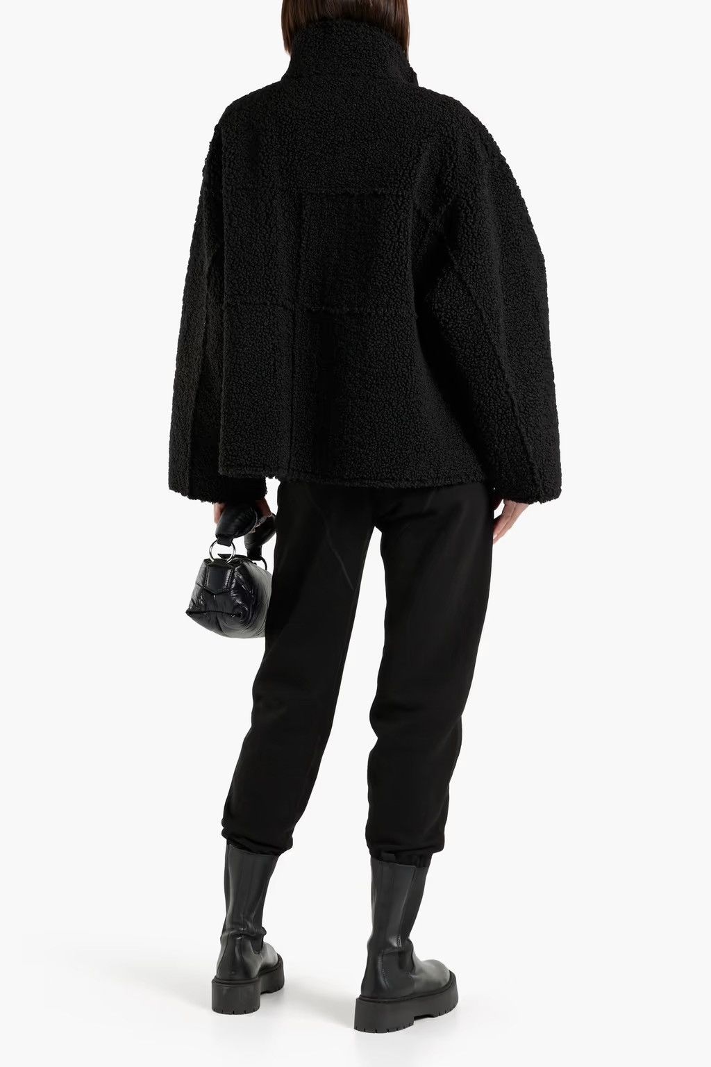 STAND STUDIO Stand Studio Oversized Kristy Eco-Shearling Black Jacket Size M / US 6-8 / IT 42-44 - 3 Thumbnail