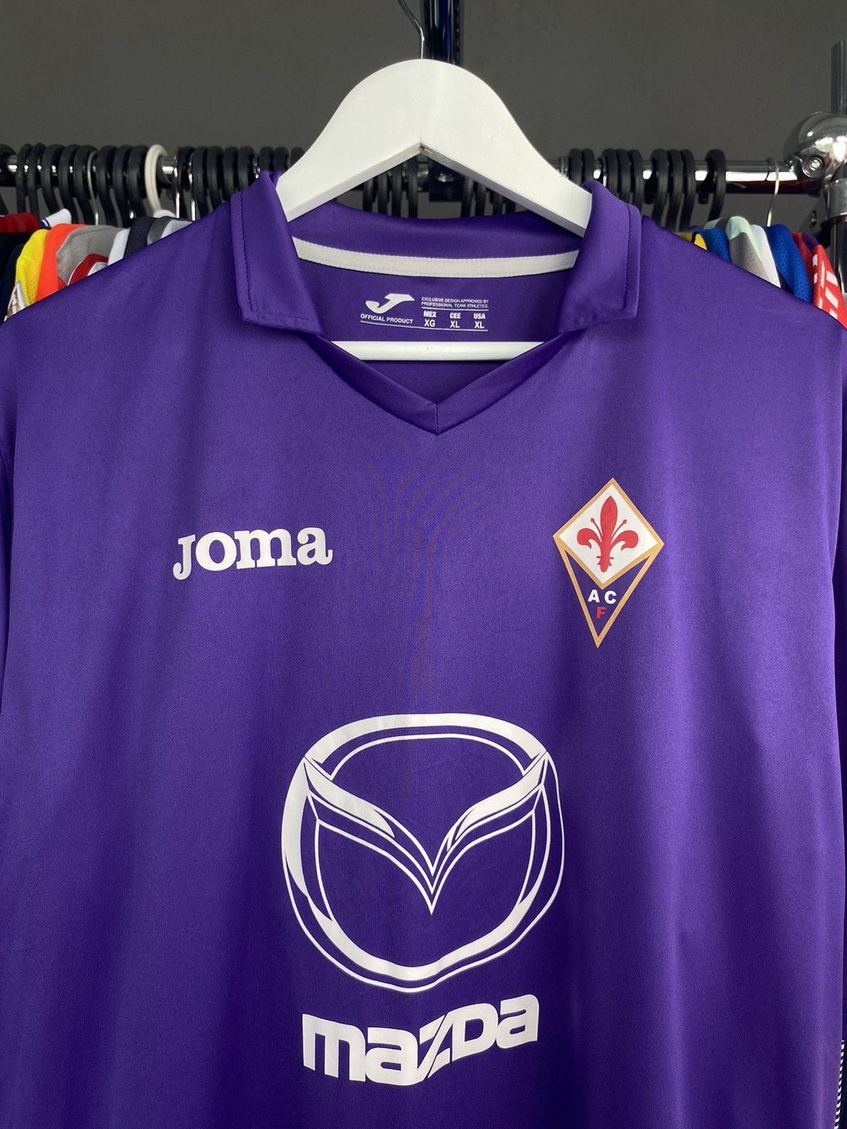 Joma 2013/14 JOMA FIORENTINA HOME SOCCER FOOTBALL JERSEY SHIRT Size US XL / EU 56 / 4 - 3 Thumbnail