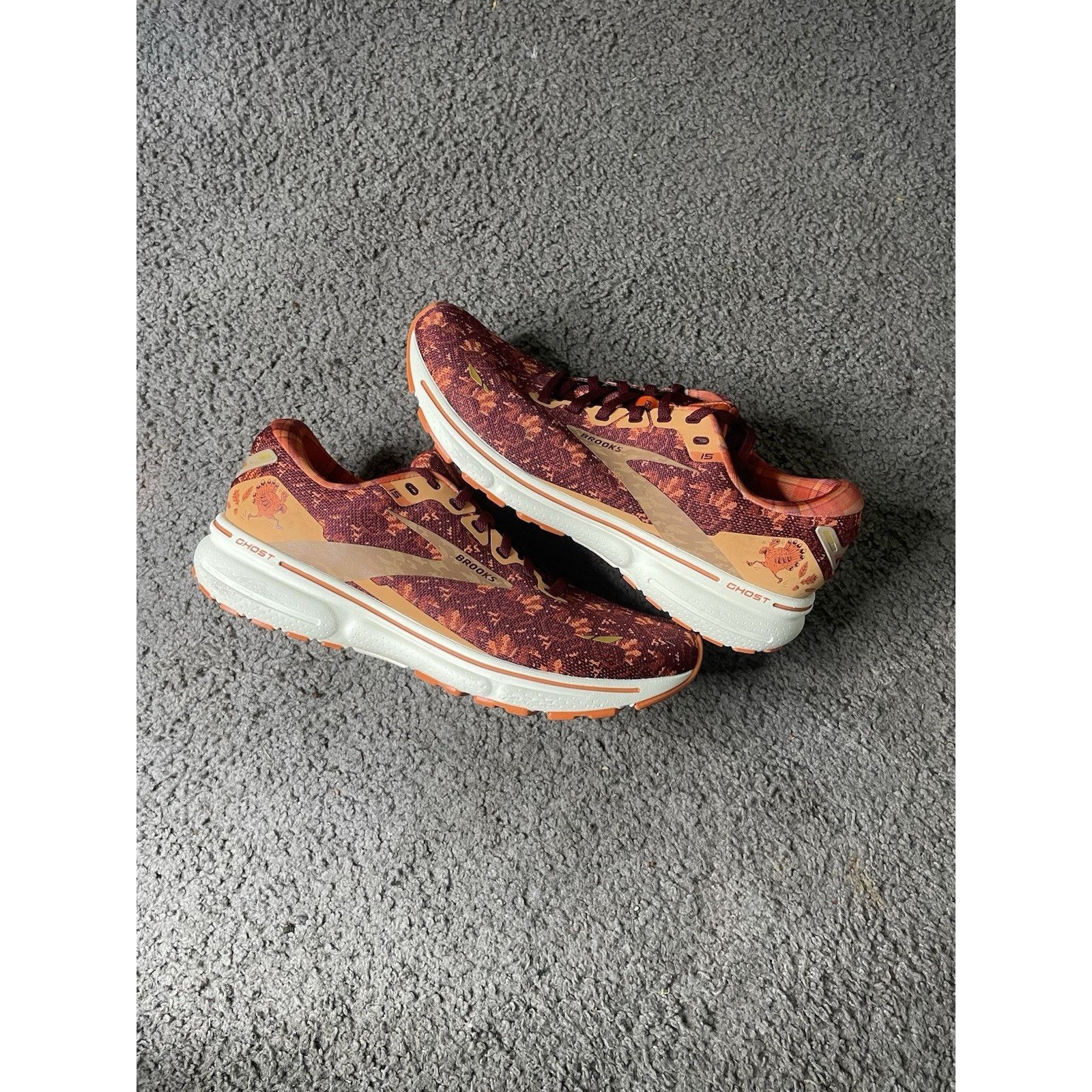 Brooks Size 9.5- Brooks GHOST 15 Trot Happy Thanksgiving Shoes Size US 8.5 / EU 41-42 - 2 Thumbnail