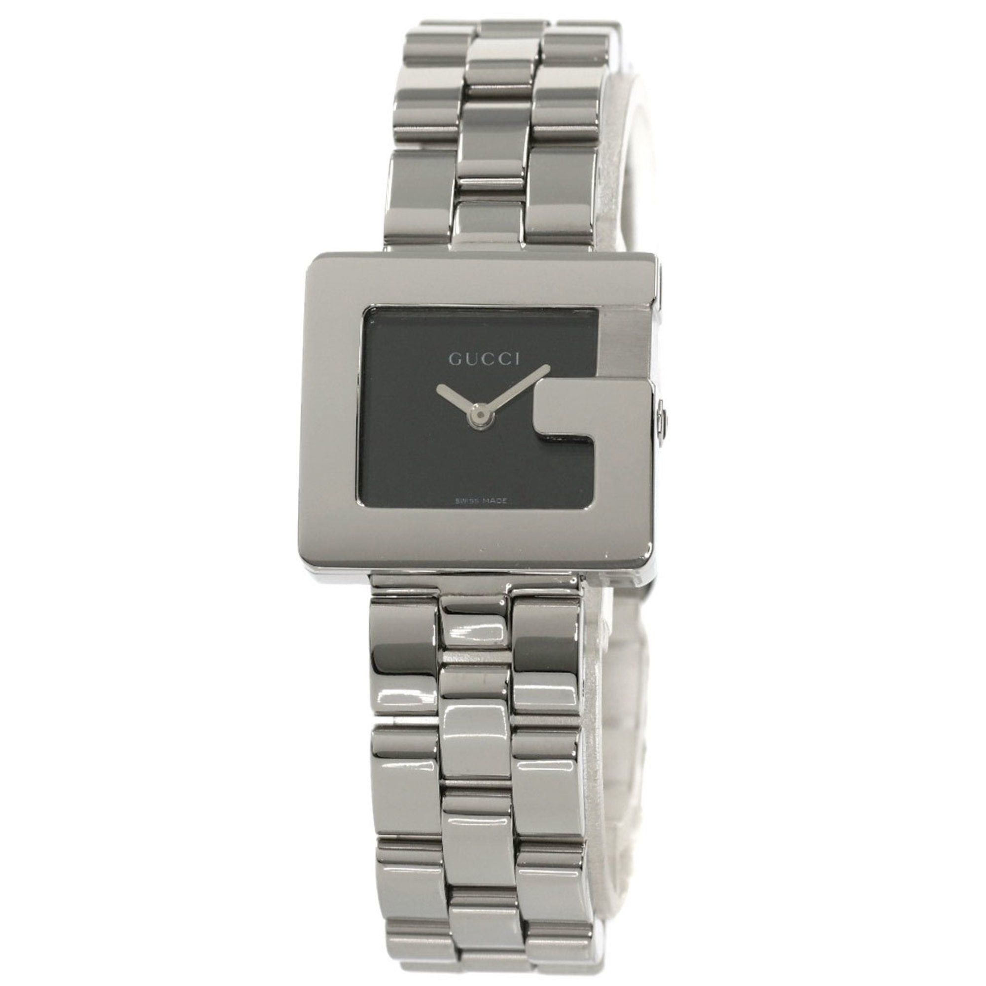 image of Gucci 3600L Square Face Watch Stainless Steel/ss Ladies in Black, Women's