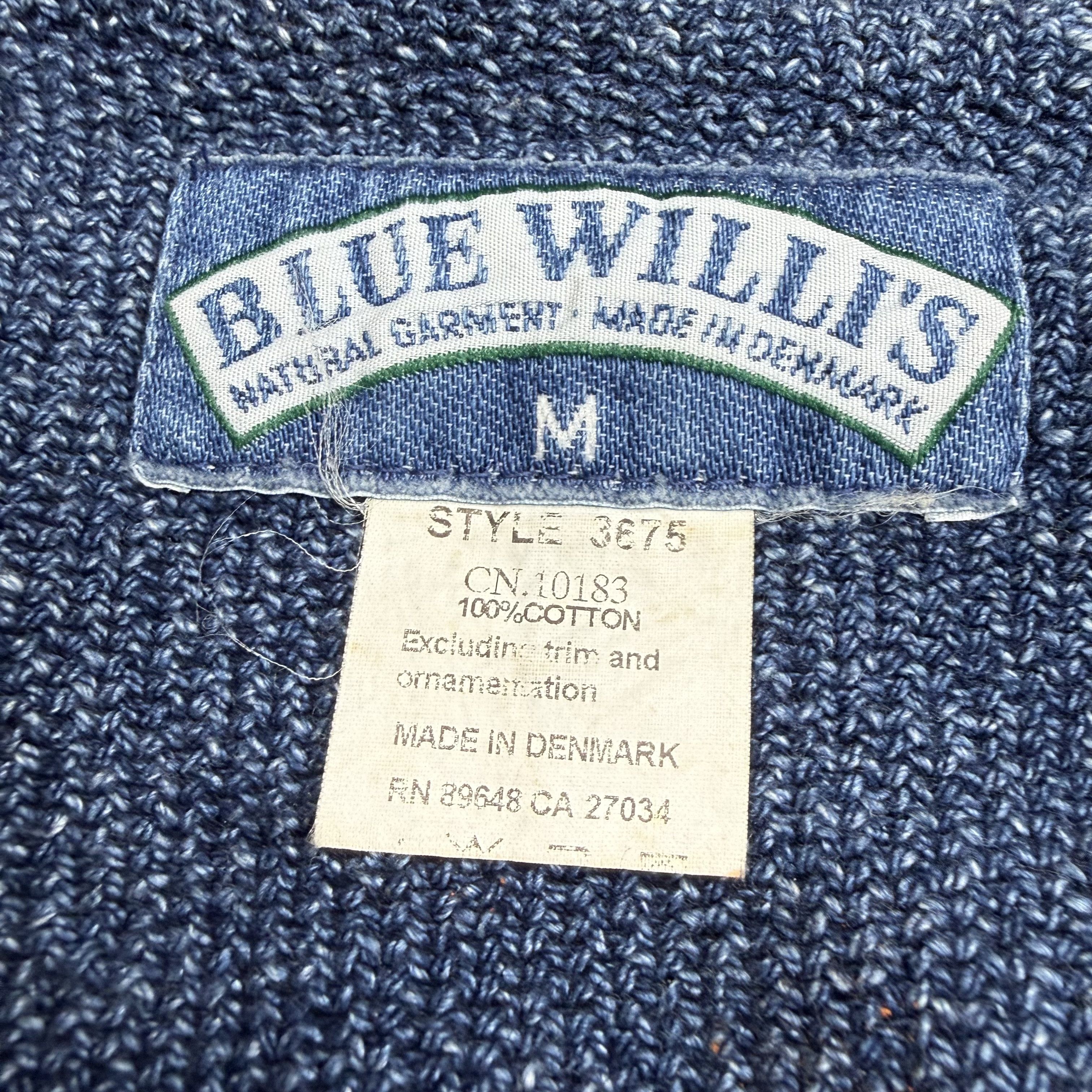 Vintage Blue Willi's Indigo Knit Cardigan Sweater Size US M / EU 48-50 / 2 - 6 Thumbnail