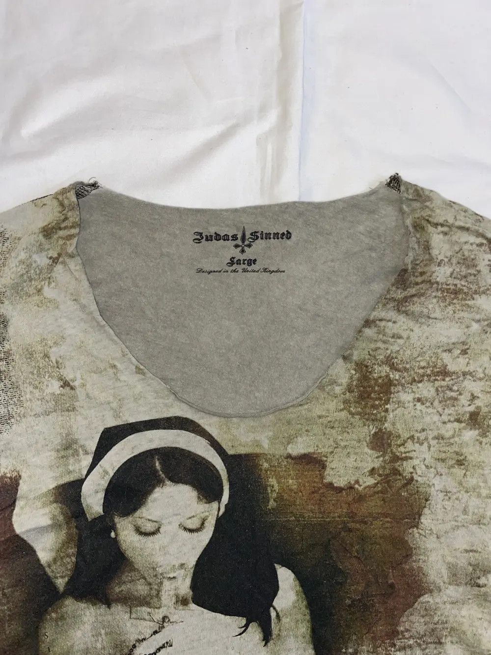 Affliction 🔞RARE VINTAGE NUN DEVIL TEE T SHIRT Y2K HELL AFFLICTION GOD Size US L / EU 52-54 / 3 - 9 Thumbnail