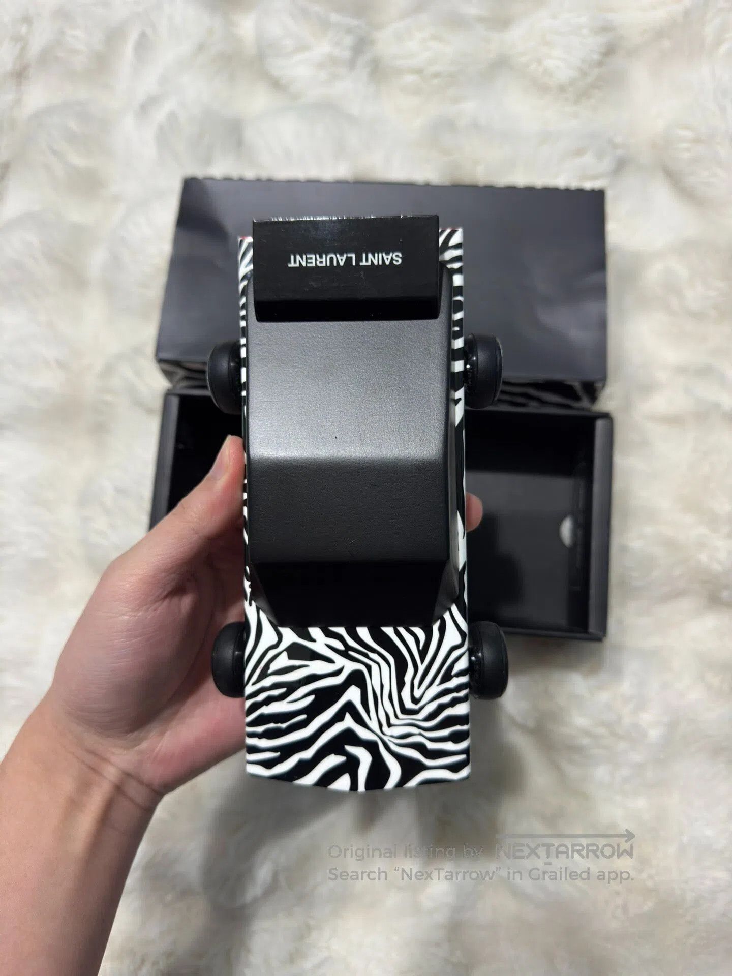 Saint Laurent Paris Saint Laurent Paris Zebra print solid wood car model| Size ONE SIZE - 3 Thumbnail