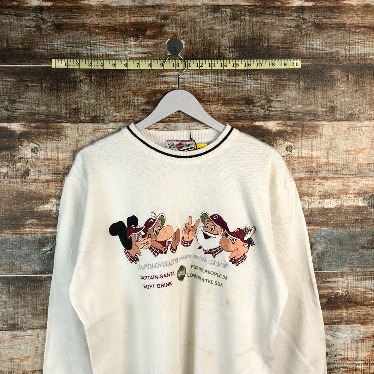 Captain Santors Captain Santa vintage White Sweatshirt #A1906 Size US M / EU 48-50 / 2 - 2 Thumbnail