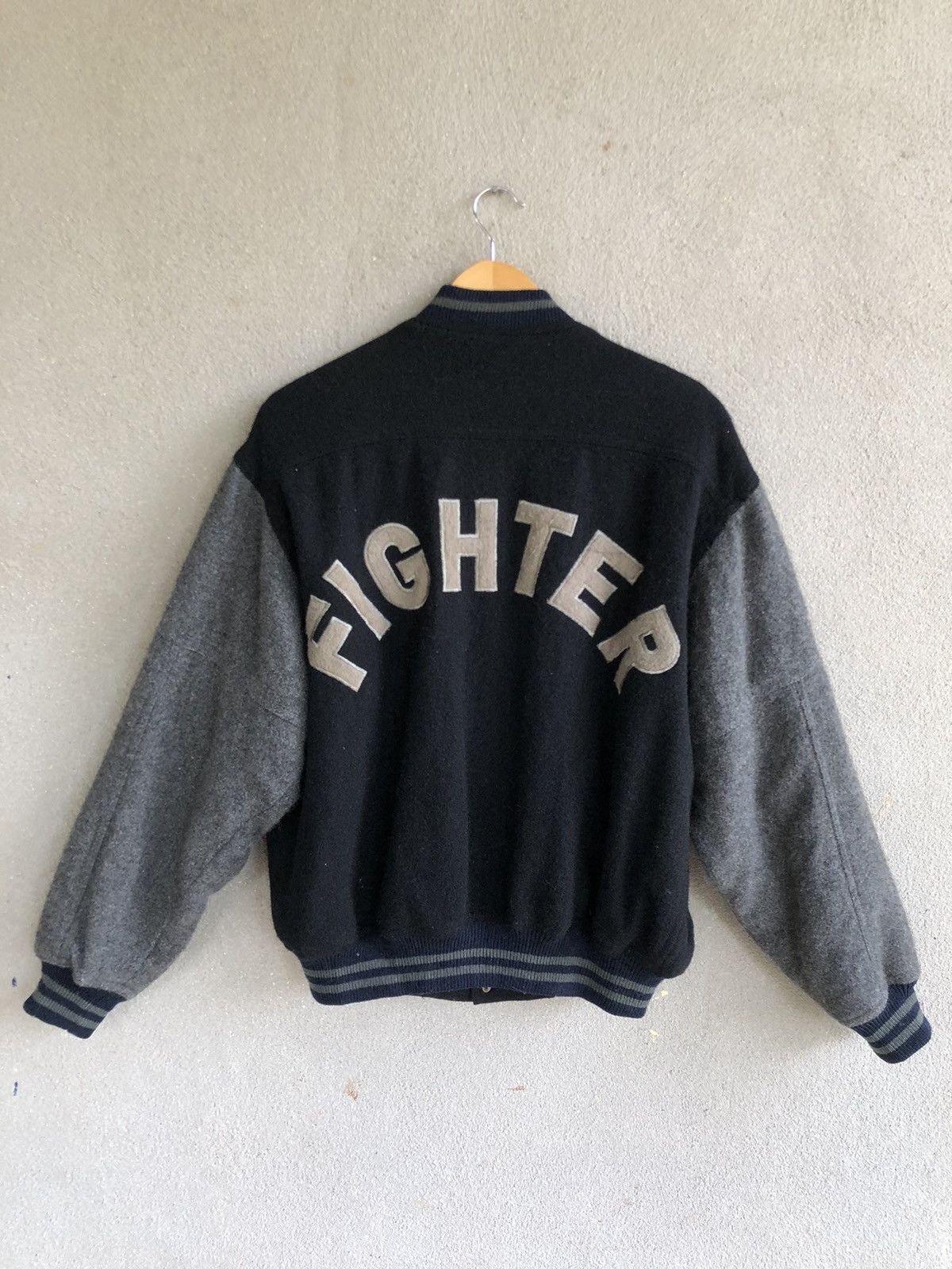 MLB Vintage KEARNEY HOUSE Fighter baseball wool Varsity jacket Size US L / EU 52-54 / 3 - 2 Thumbnail
