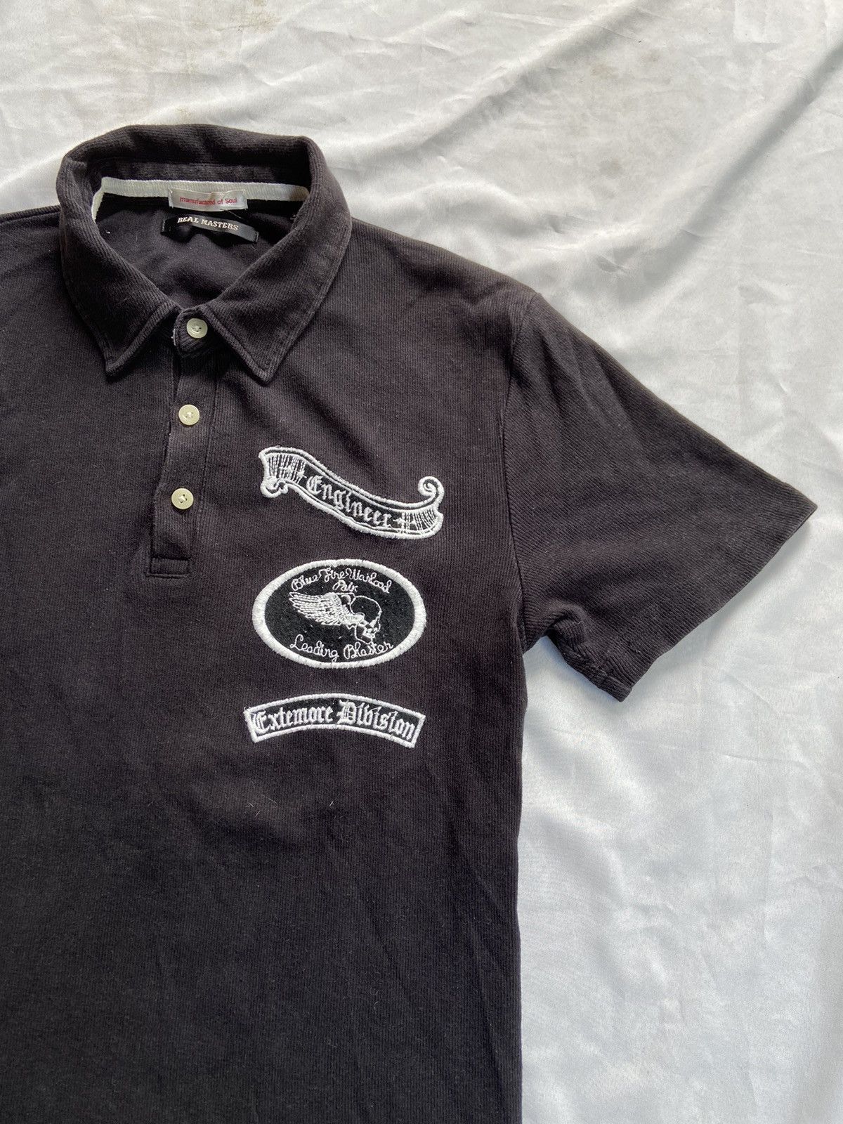 Beauty Beast REAL MASTER SKULL BLUE FIRE MACHINES POLO SHIRT Size US M / EU 48-50 / 2 - 3 Thumbnail