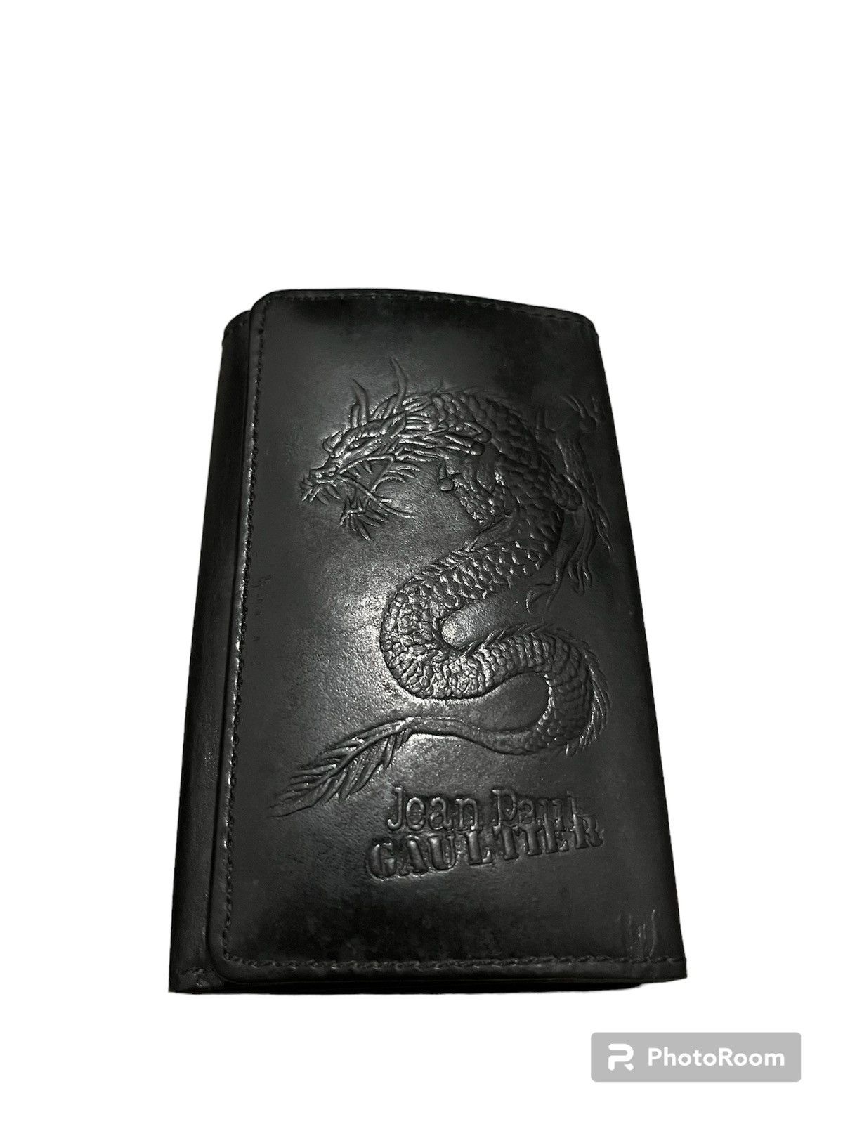 Pre-owned Jean Paul Gaultier Dragon Emboss Key Holder In Black