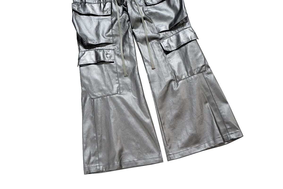 Japanese Brand × Leather Leather Pants Hombre Baggy Wide Leg Drawstring Size US 35 - 8 Thumbnail