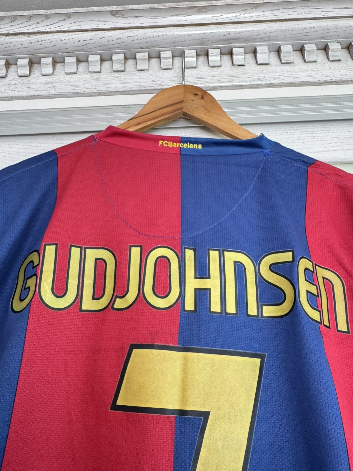 Nike × Vintage Vintage Gudjohnsen #7 Barcelona 2006-2007 Home Soccer Jersey Size US L / EU 52-54 / 3 - 10 Thumbnail