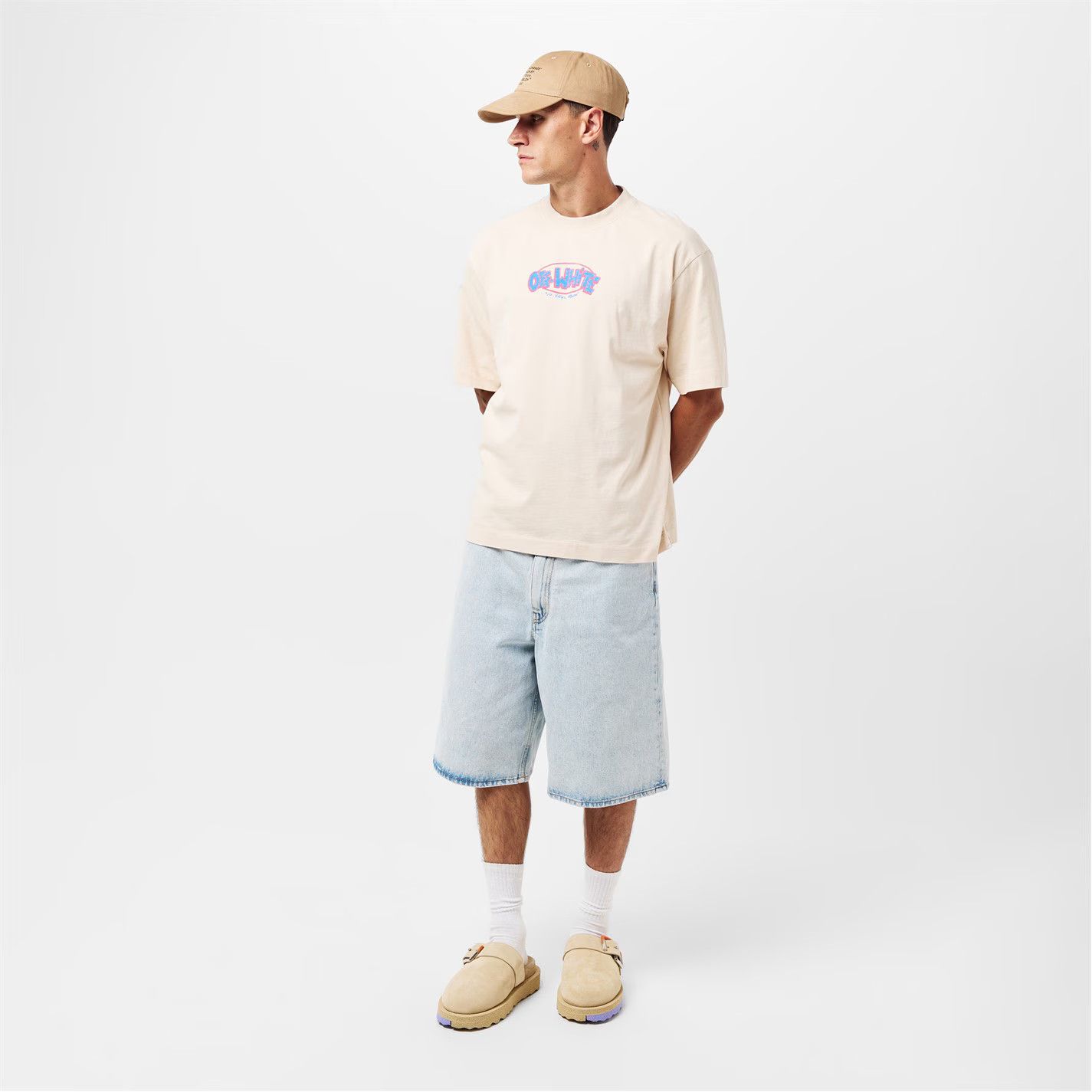Off-White o1g2r1mq0226 Arrow Short-Sleeve T-Shirt In Ivory Size US XS / EU 42 / 0 - 6 Thumbnail