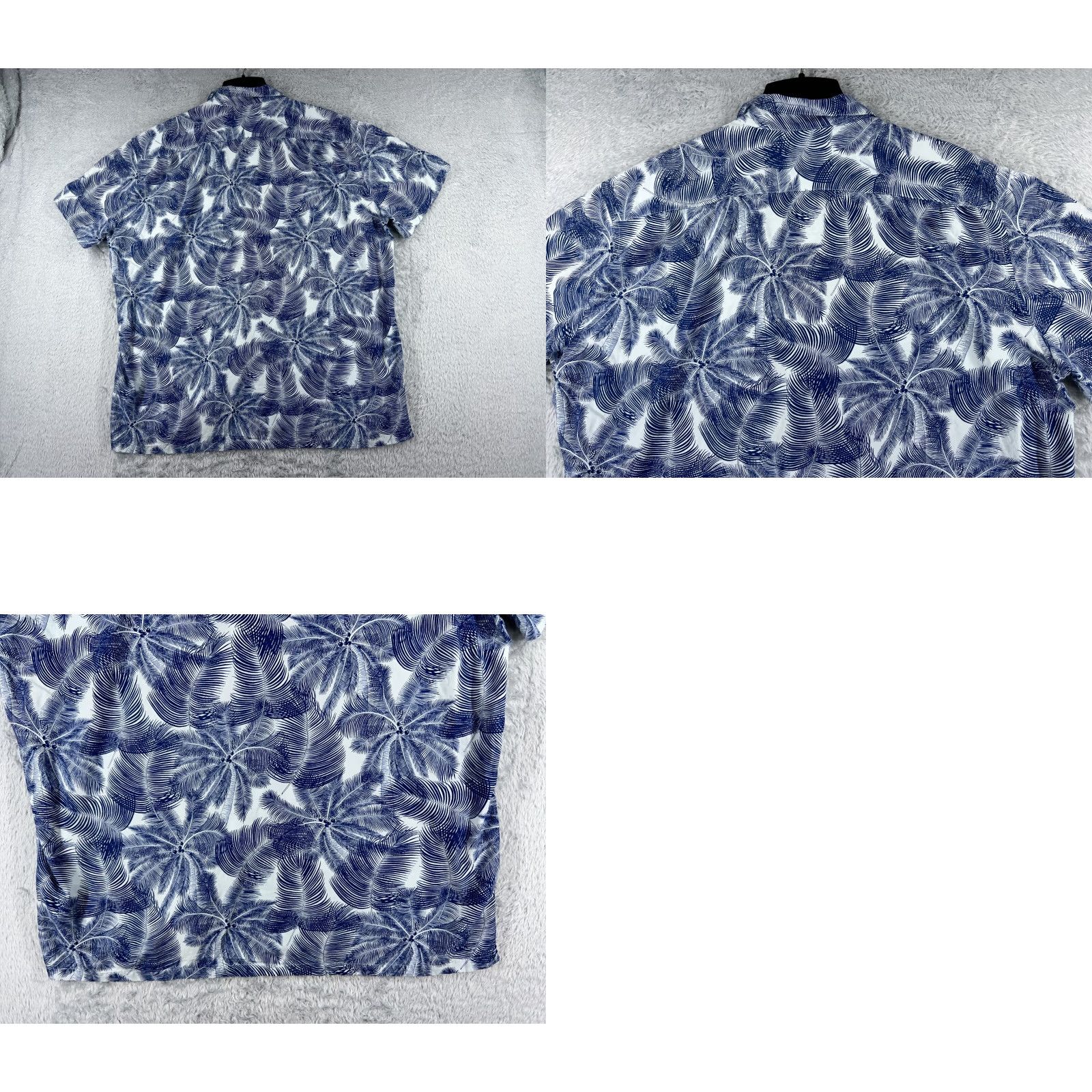 Vintage Cooke Street Shirt Mens 2XL XXL Blue White Palm Hawaiian Rayon Blend Pocket Button-Up Casual Shirt Size US XXL / EU 58 / 5 - 9 Thumbnail