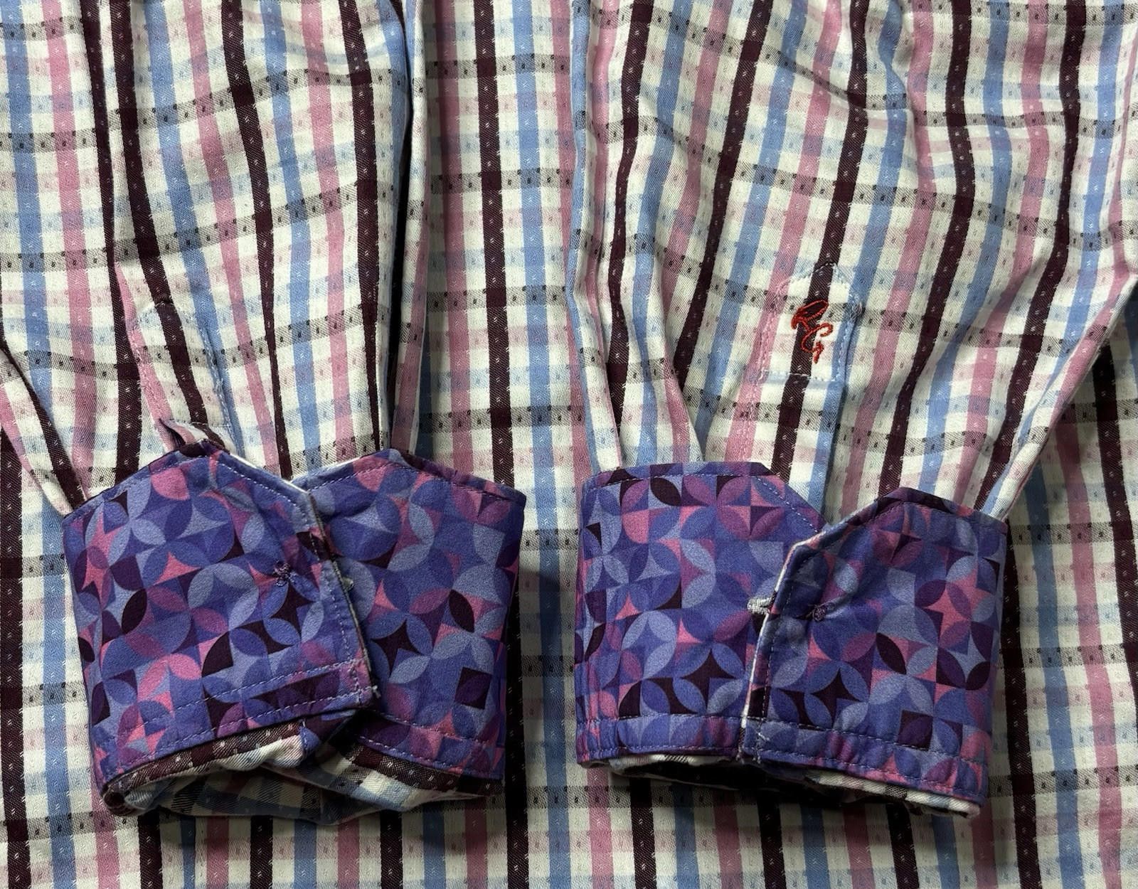 Robert Graham Robert Graham Shirt Men's Medium Classic Fit Flip Cuff Size US M / EU 48-50 / 2 - 11 Thumbnail