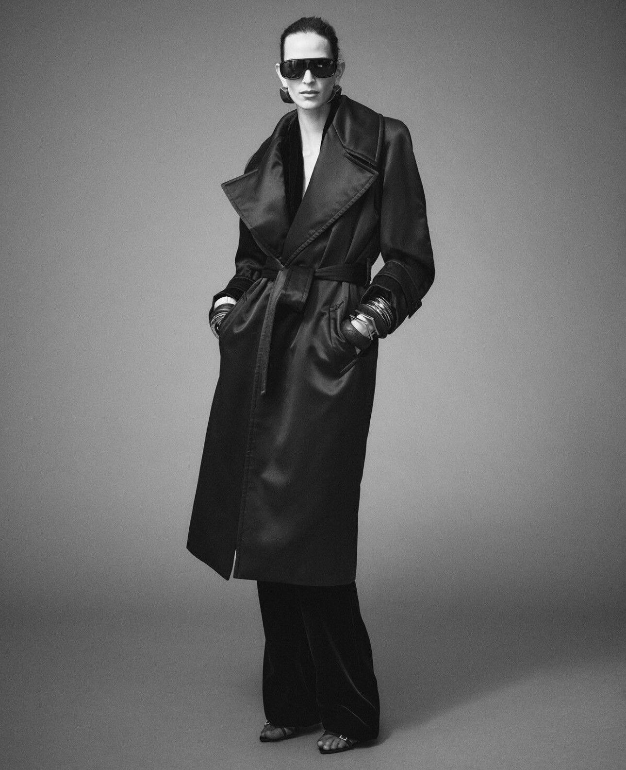 Saint Laurent Paris Rare 100% silk padded trench coat Size US M / EU 48-50 / 2 - 1 Thumbnail