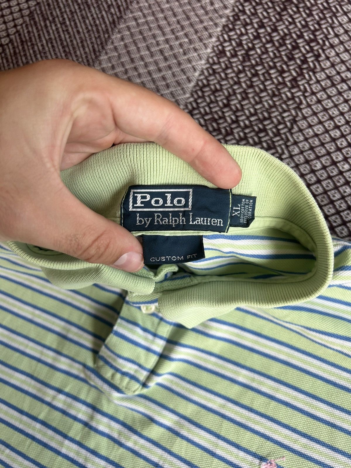 Polo Ralph Lauren Vintage Polo Ralph Lauren Striped Multicolour Polo T-Shirt Size US XL / EU 56 / 4 - 4 Thumbnail