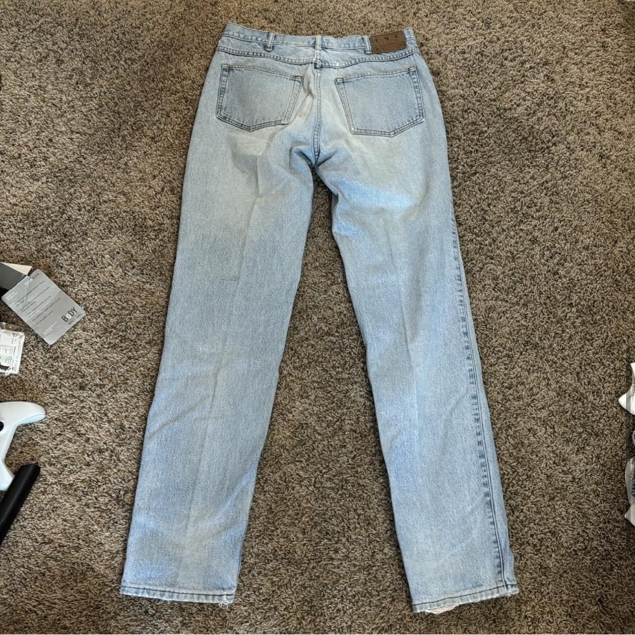 I.N.C × Vintage Vintage Light Blue Washed Distressed Denim Size US 34 / EU 50 - 4 Thumbnail