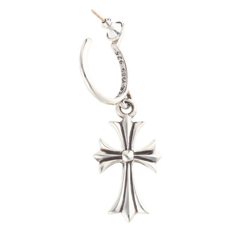 Chrome Hearts Chrome Hearts Tiny CH Cross Hoop Earring Size ONE SIZE - 2 Thumbnail
