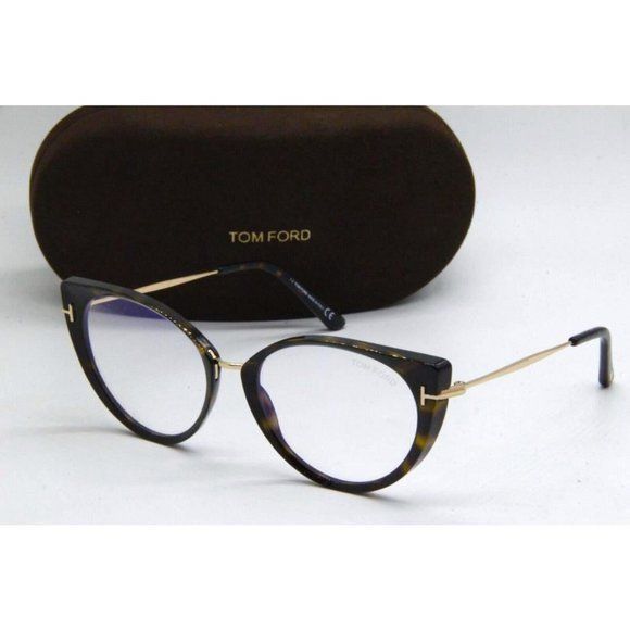 image of NWT Tom Ford Ft5815-B - 052 Havana Eyeglasses in Brown, Women's