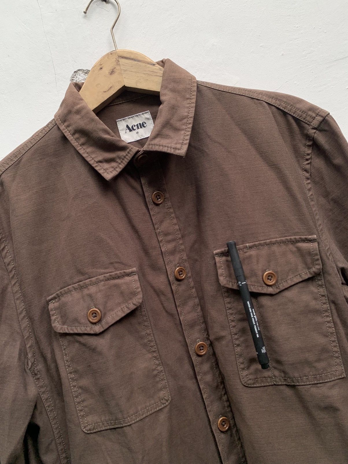 Acne Studios Acne studios ben worker ss12 heavy cotton work shirt Size US M / EU 48-50 / 2 - 2 Thumbnail