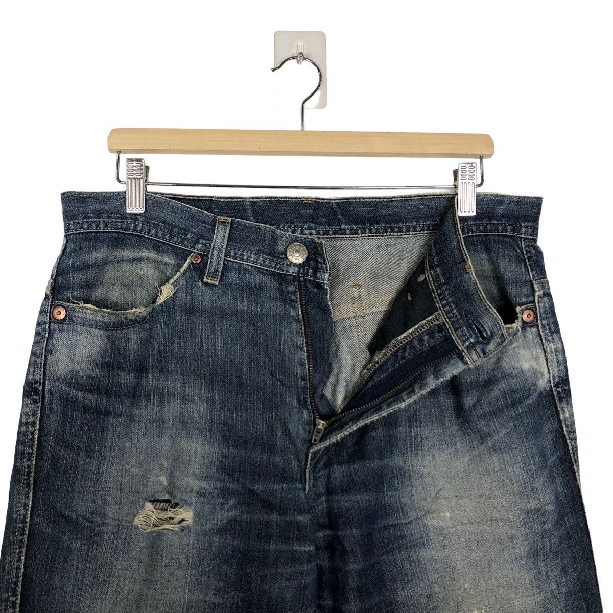 Levi's 🔥90’s Rare Distressed Denim Jeans Levi’s Kanye Design Size US 34 / EU 50 - 11 Thumbnail