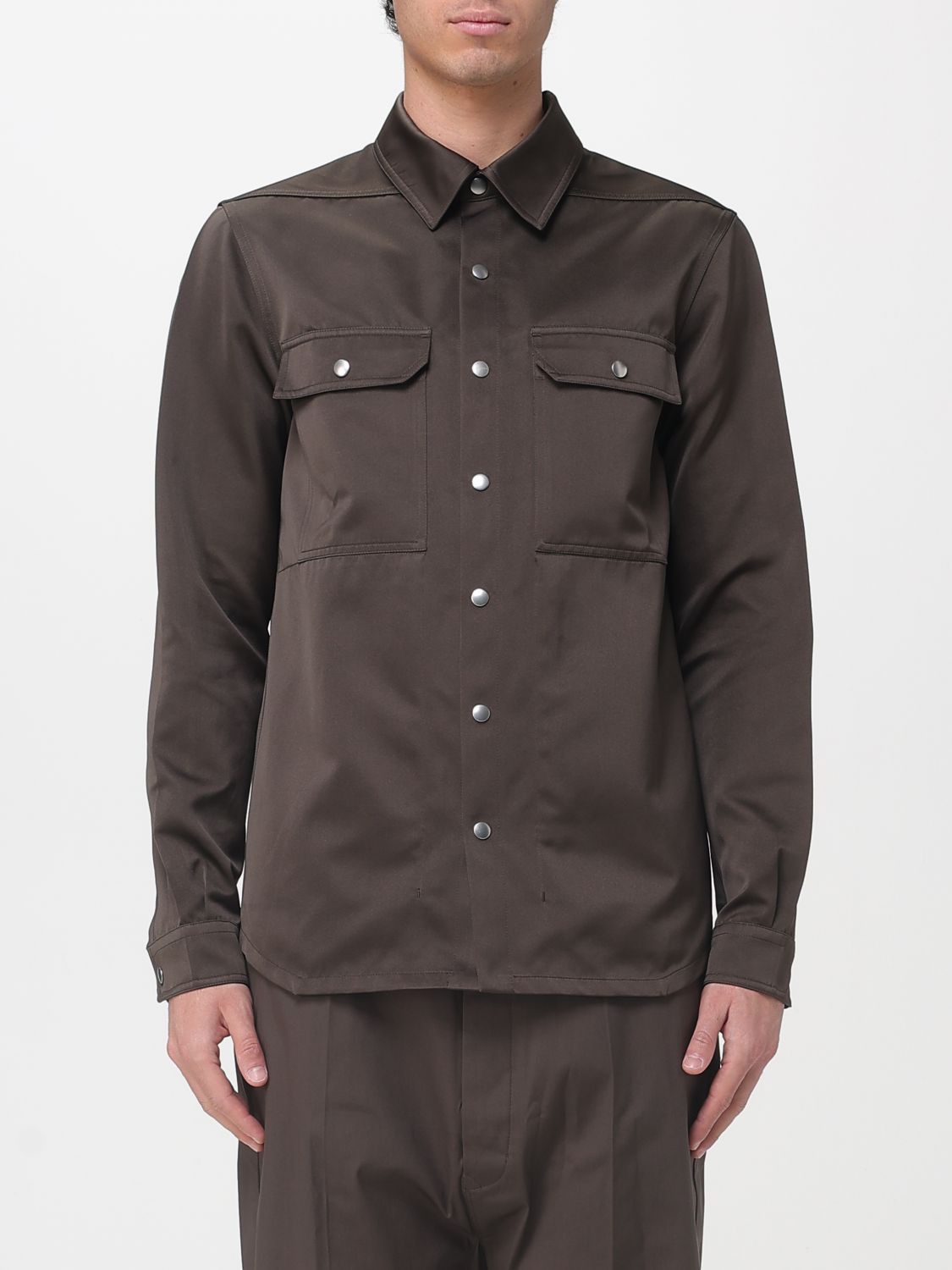 Rick Owens Rick Owens Shirt Men Brown Size US M / EU 48-50 / 2 - 1 Thumbnail