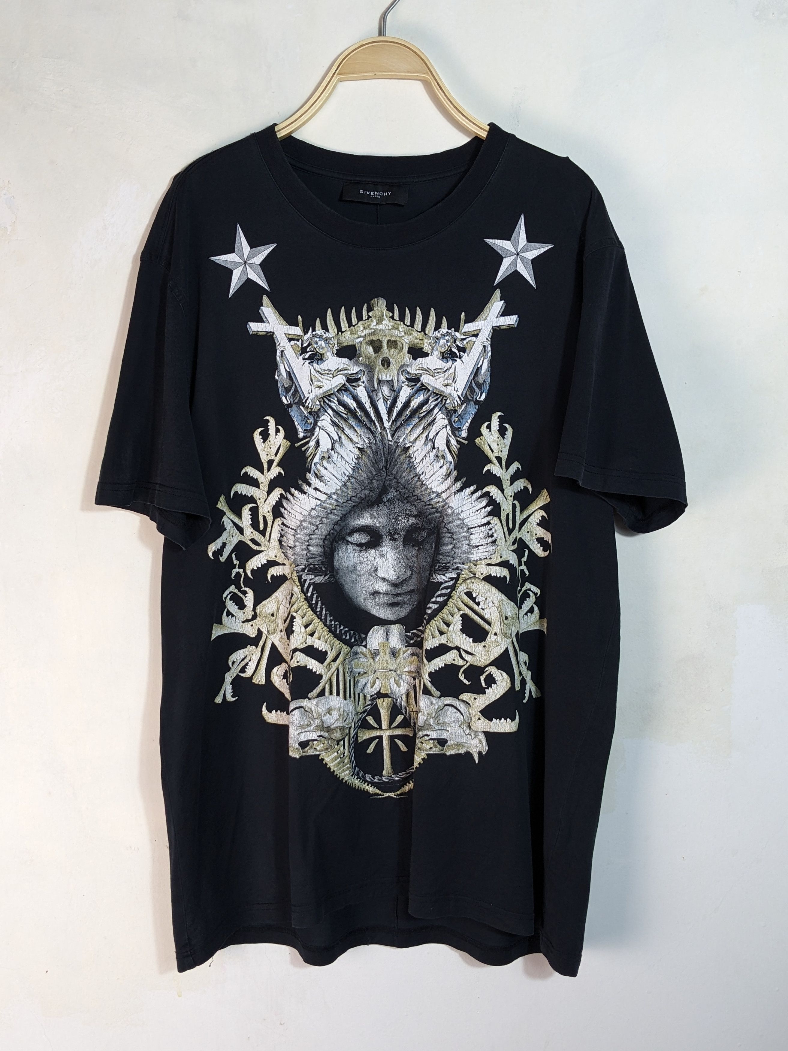 Givenchy Givenchy Crest Angel Black T Shirt Size Xl Oversized Grailed