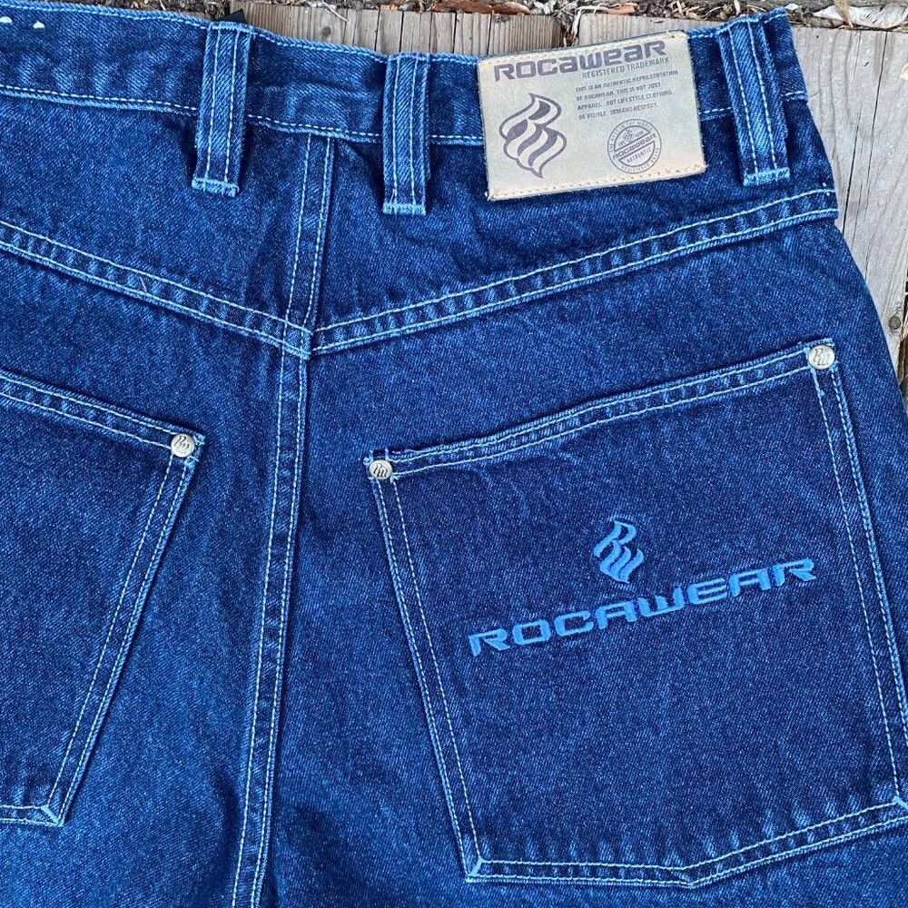 Rocawear Vintage 90s Y2K Rocawear Embroidered Jeans Size 30 Blue Size US 30 / EU 46 - 6 Thumbnail