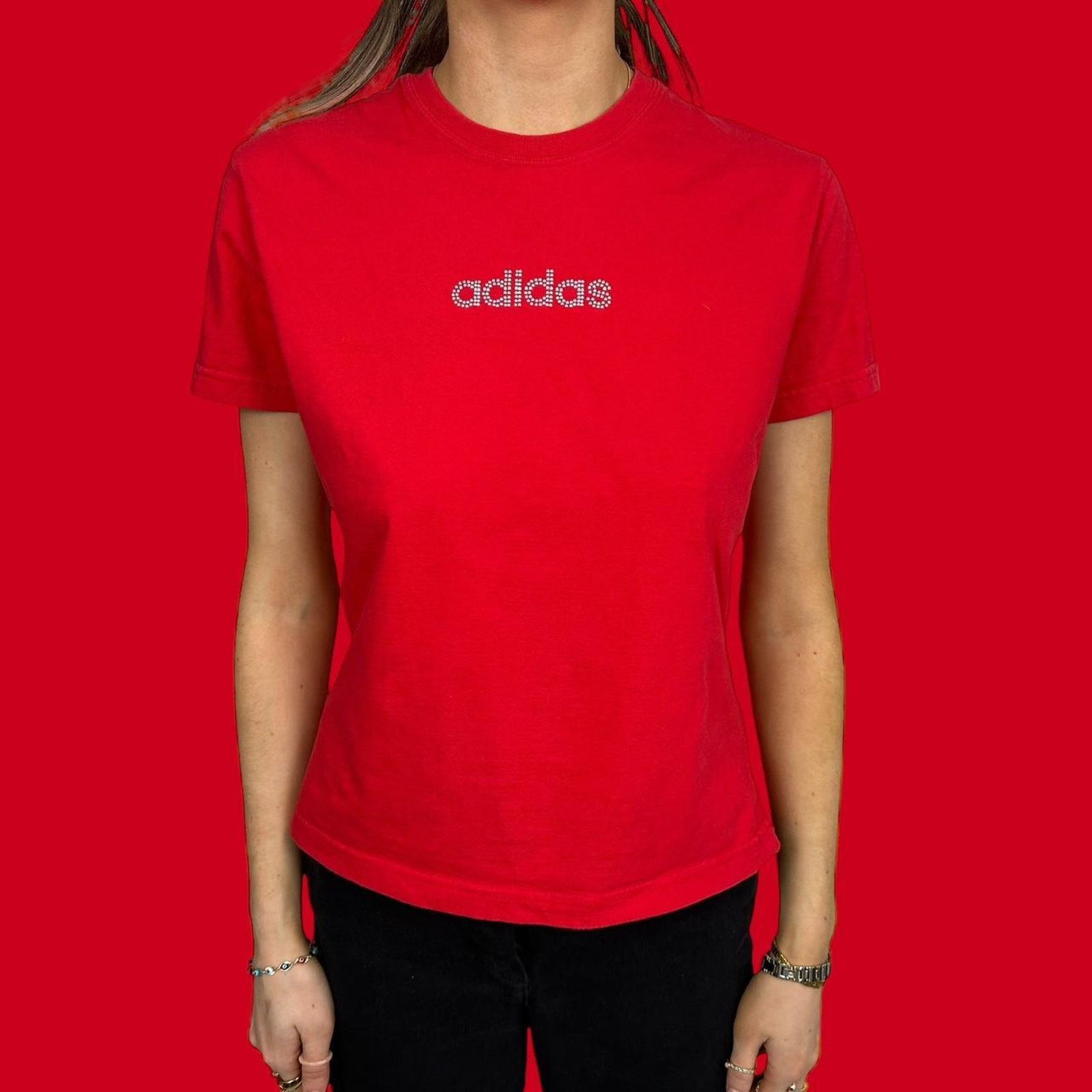 Adidas Vintage adidas womens rhinestone tee Size M / US 6-8 / IT 42-44 - 1 Thumbnail