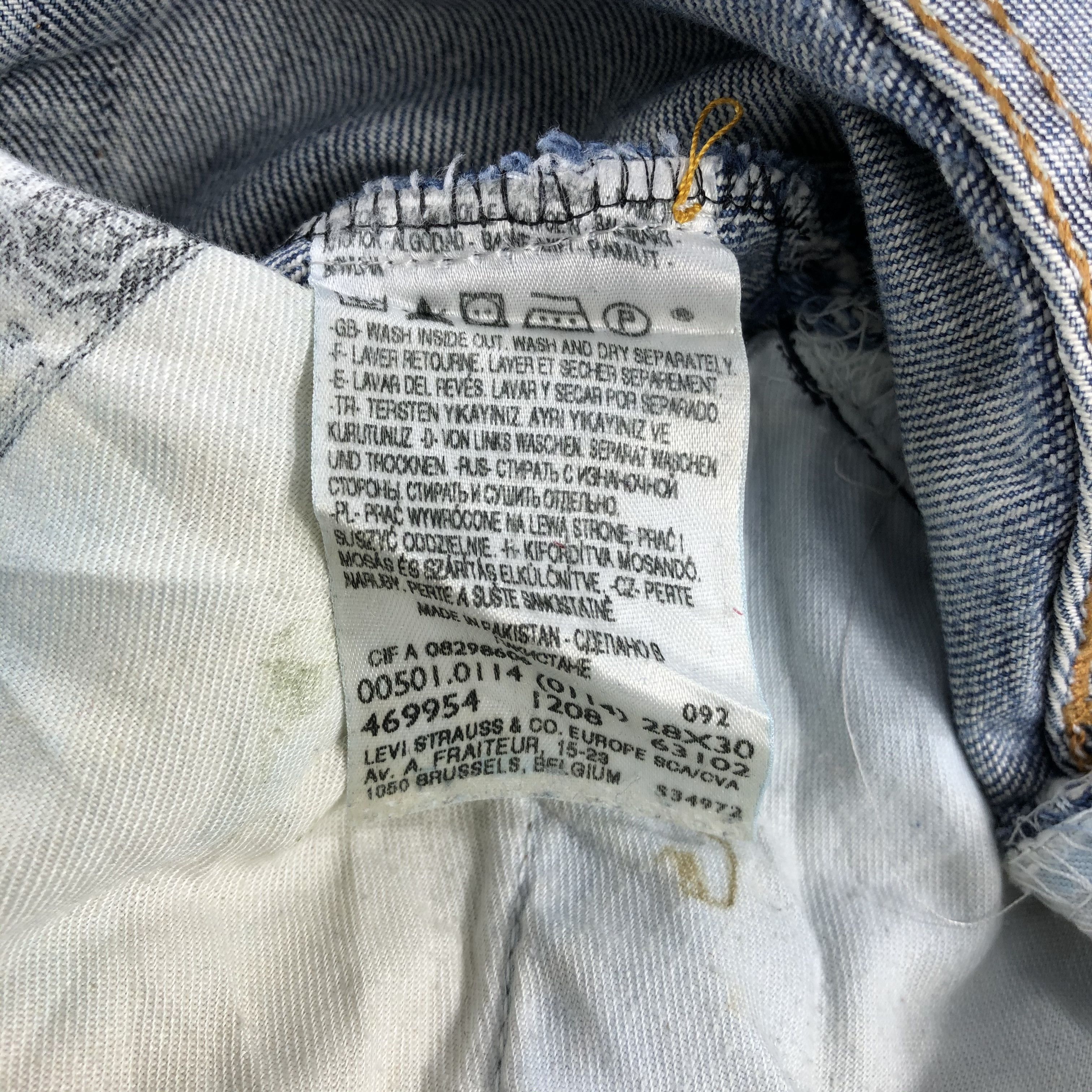 Levi's Vintage Blue Wash Levis 501 Jeans-JM2364 Size US 30 / EU 46 - 12 Thumbnail