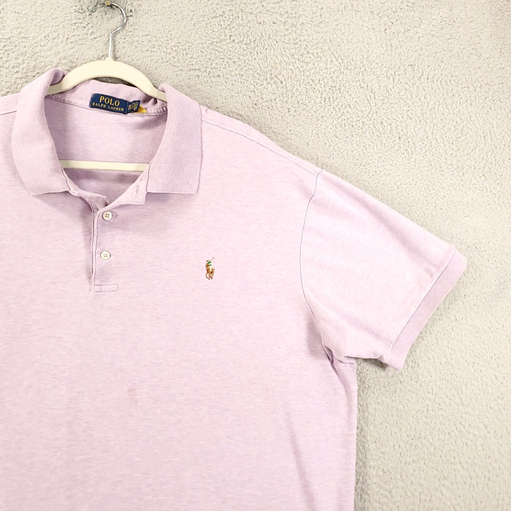 Polo Ralph Lauren Polo Ralph Lauren Polo Shirt Big 2X Mens Purple Collared Knit 100% Cotton Logo Preppy Classic Size US XXL / EU 58 / 5 - 3 Thumbnail
