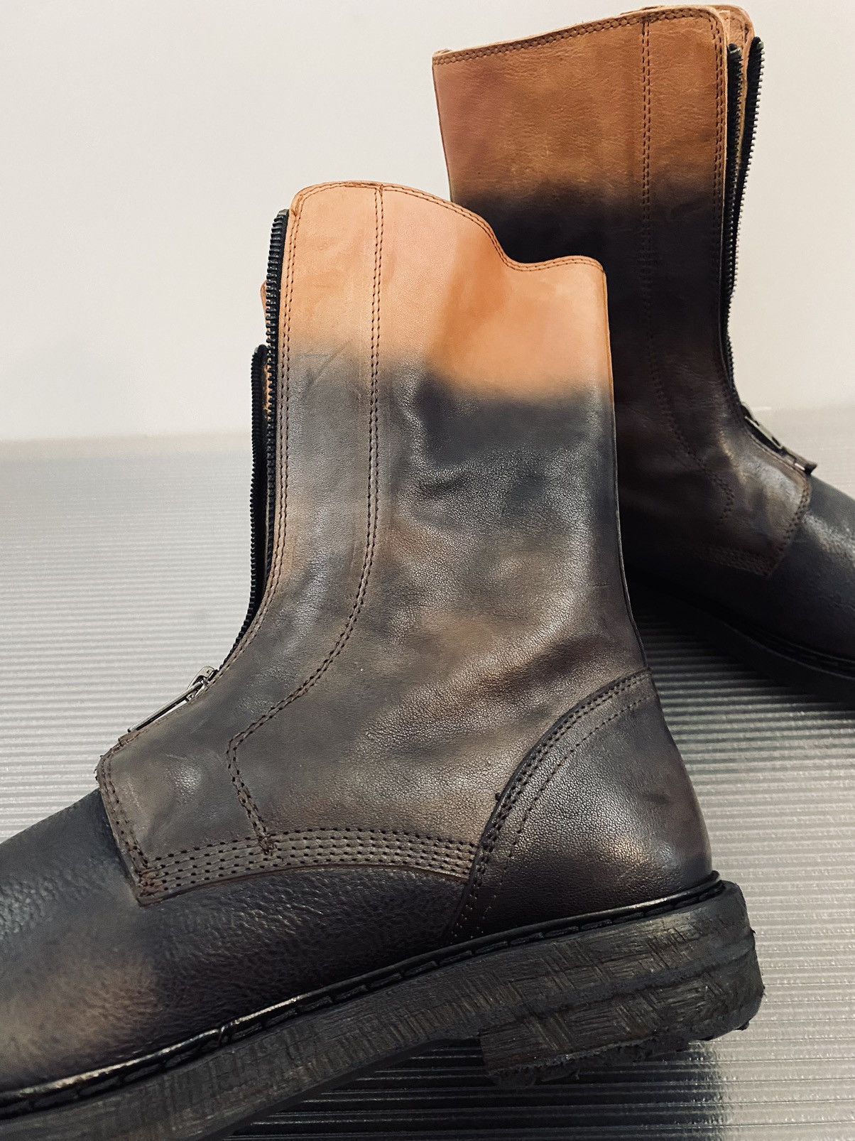 Ann Demeulemeester Ann Demeulemeester 🇮🇹 cognac/blk degrade dayzero boots 11 NEW Size US 11 / EU 44 - 12 Thumbnail