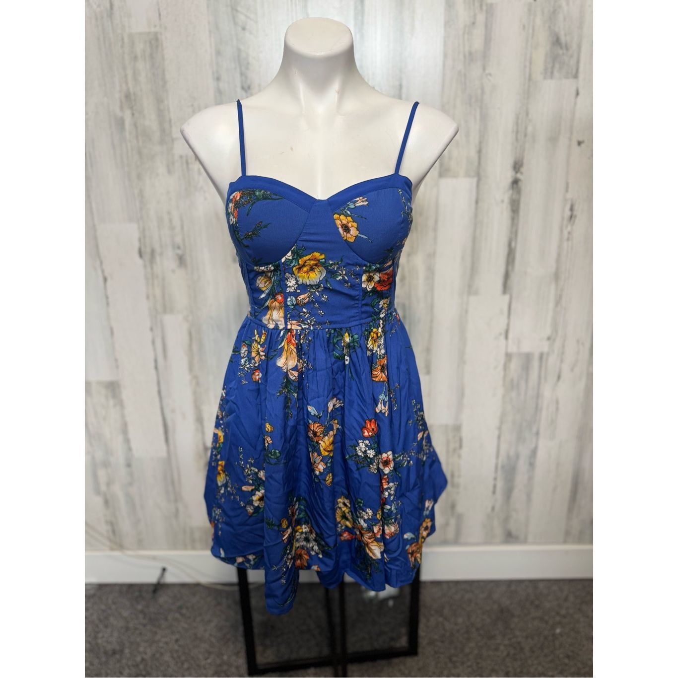 Other Band of Gypsies Blue Floral Sundress Fit & Flare | Size Smal Size S / US 4 / IT 40 - 1 Thumbnail