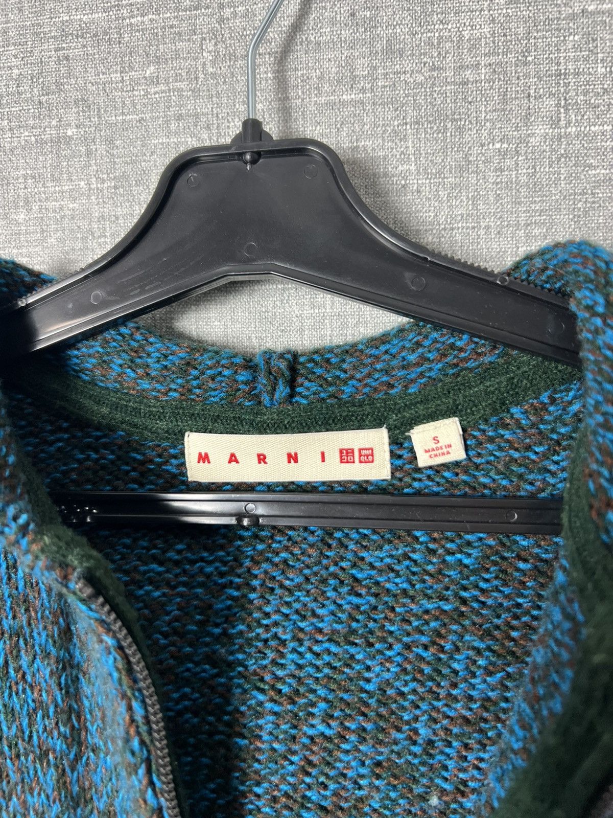 Marni × Uniqlo MARNI X UNIQLO Bi-Color Oversized Knitted Zip Hoodie Size S Size US S / EU 44-46 / 1 - 7 Thumbnail