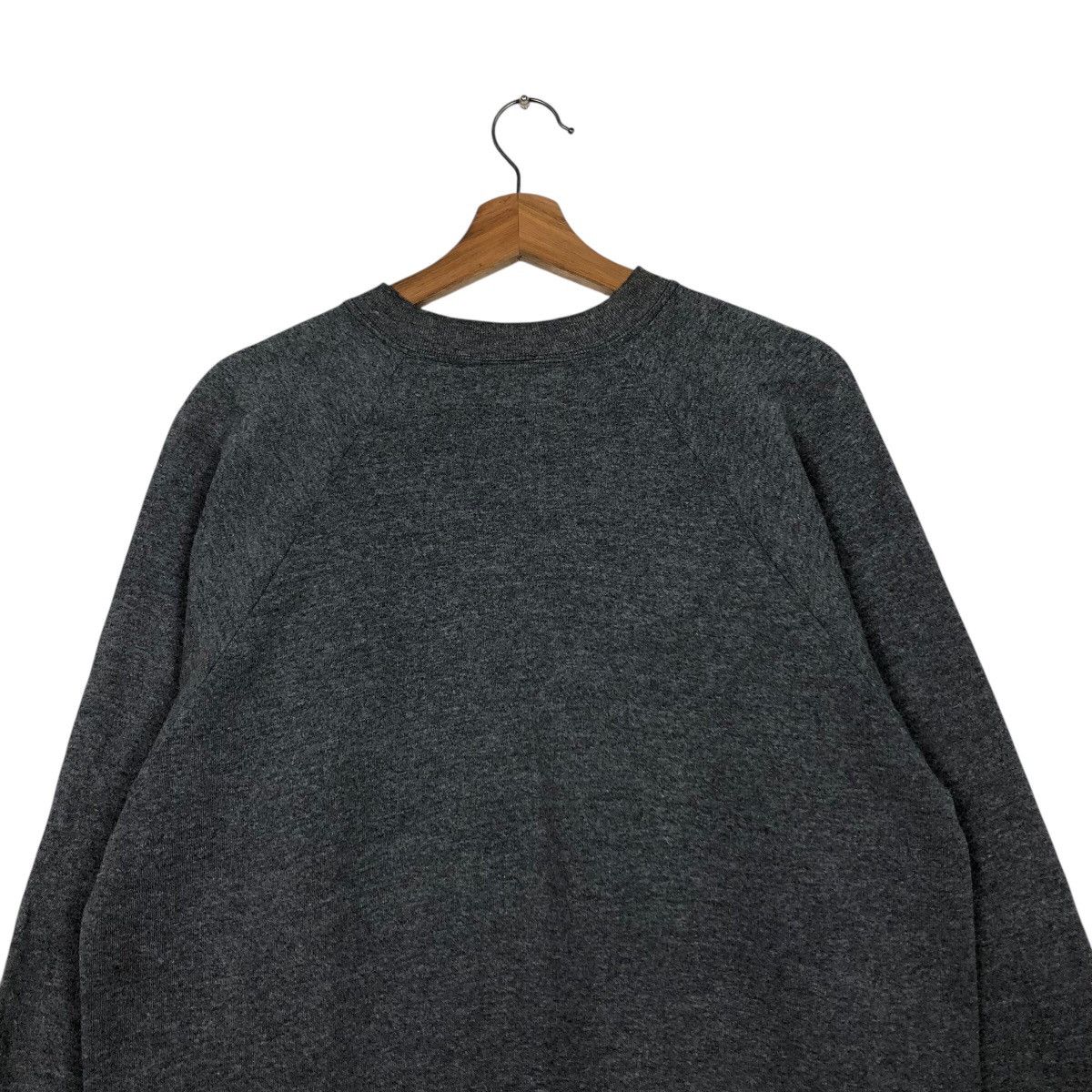 Vintage 📌Vintage Plain Sweatshirt Fruit Of The Loom Rich Grey Size US L / EU 52-54 / 3 - 10 Thumbnail