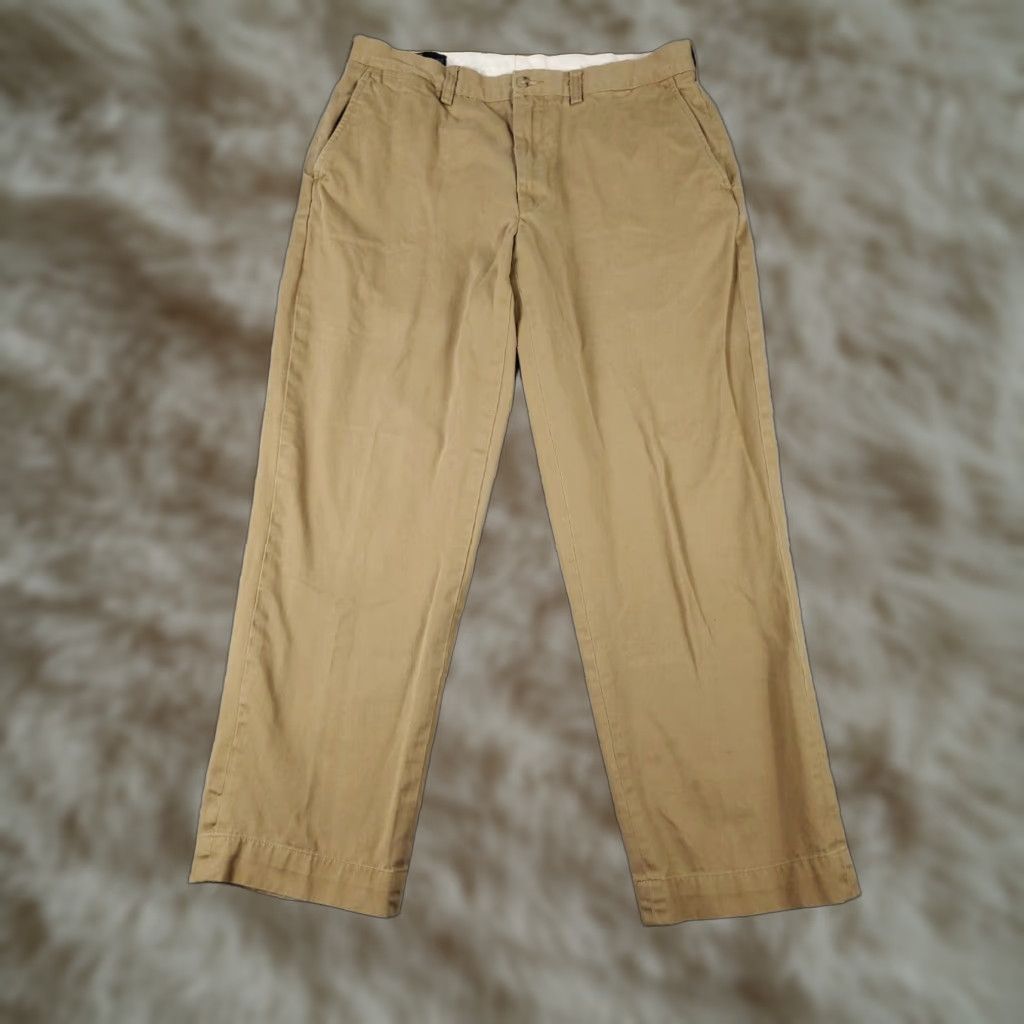 Ralph Lauren Ralph Lauren Chino Pants Mens 35x30 Blue Flat Front Casual Trousers Regular Fit Size US 35 - 1 Thumbnail