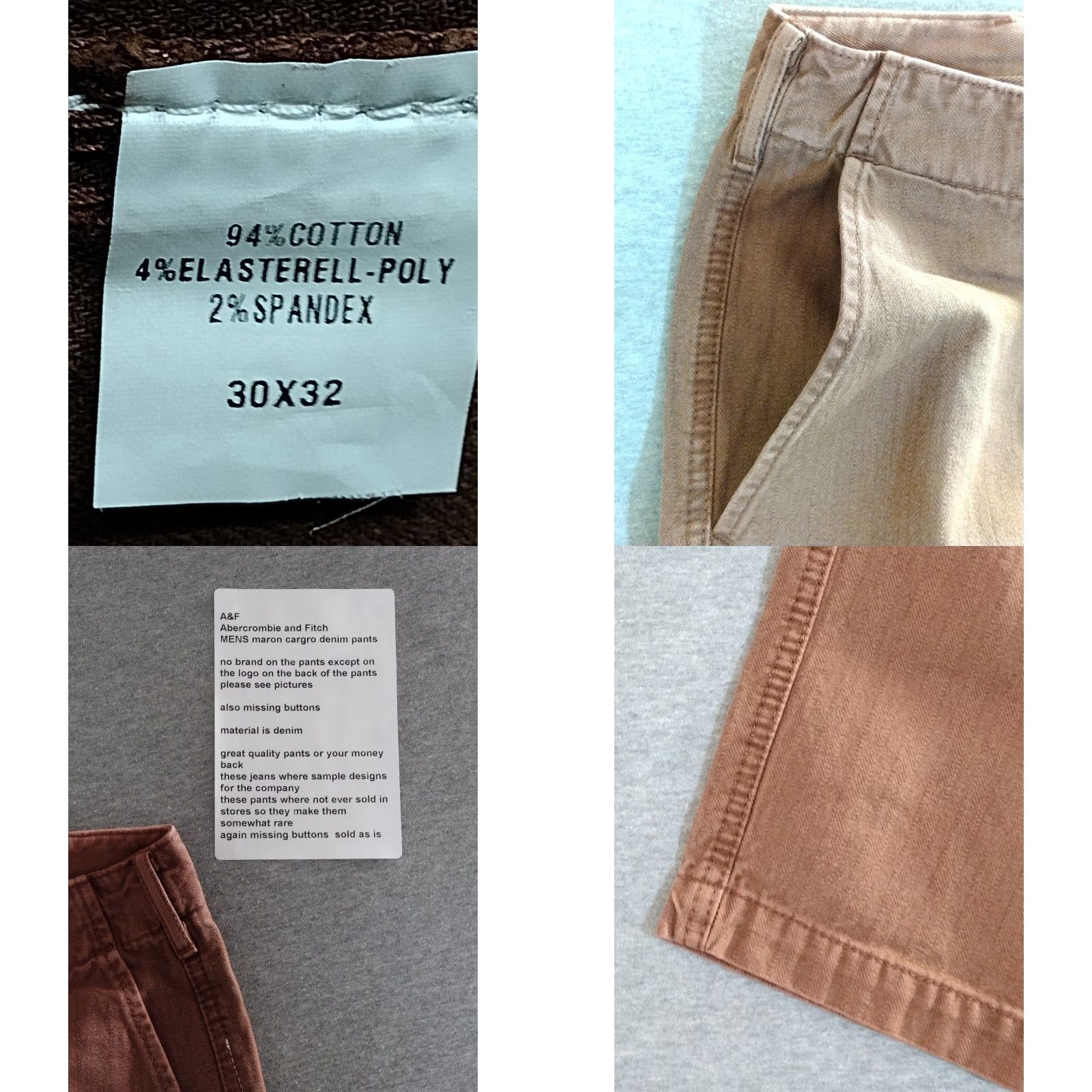 Abercrombie & Fitch Abercrombie & Fitch Cargo Pants Men Rose 32 Modern Cargo Size US 32 / EU 48 - 8 Thumbnail
