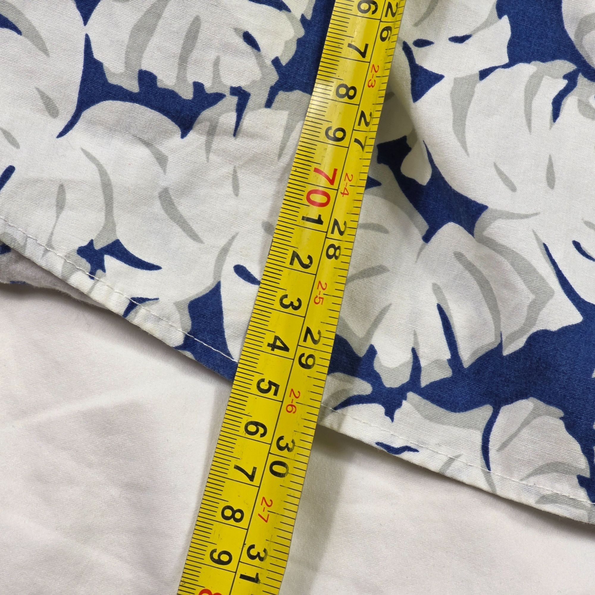 Michael Kors Michael Kors Classic Fit Mens XL White Blue Leaf Print Shirt Size US XL / EU 56 / 4 - 9 Thumbnail