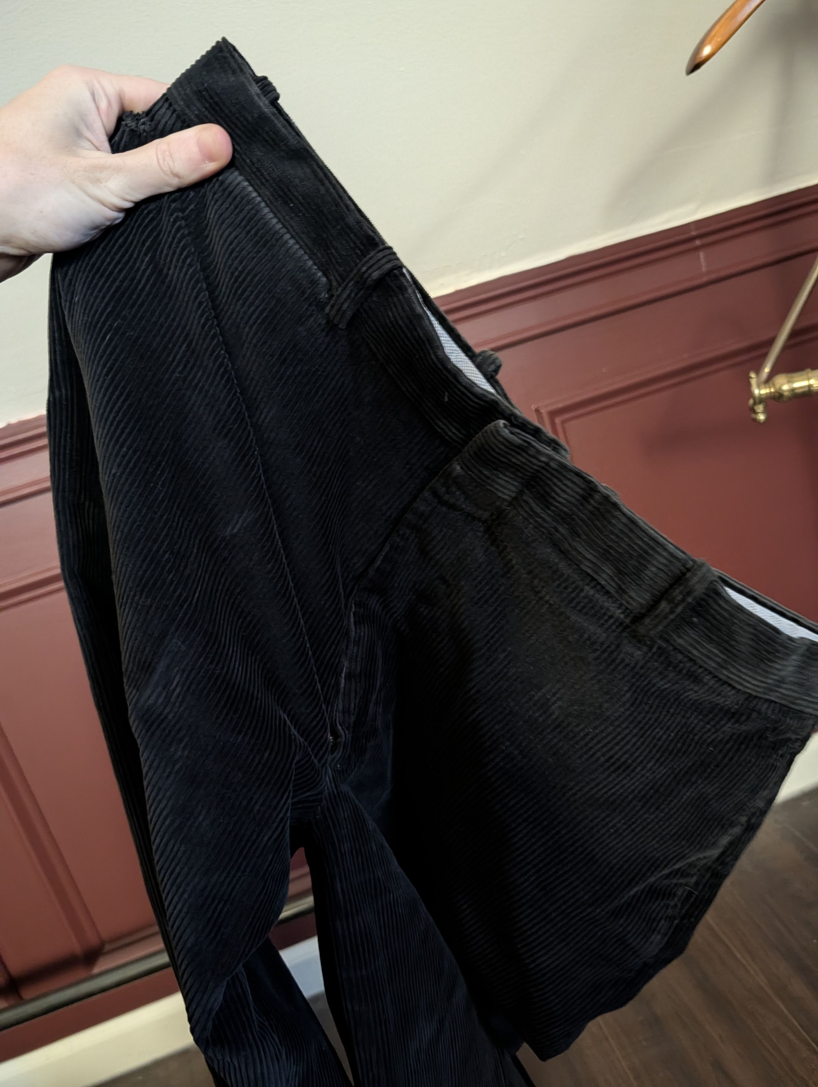 Bullock & Jones Vintage black corduroy cuffed MiUSA tailored pants 35" Size US 35 - 4 Thumbnail