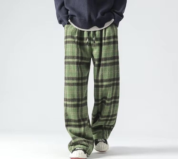 Vintage Streetwear Vintage Plaid Lazy Wide Leg Jogger Pants Size US 33 - 2 Thumbnail