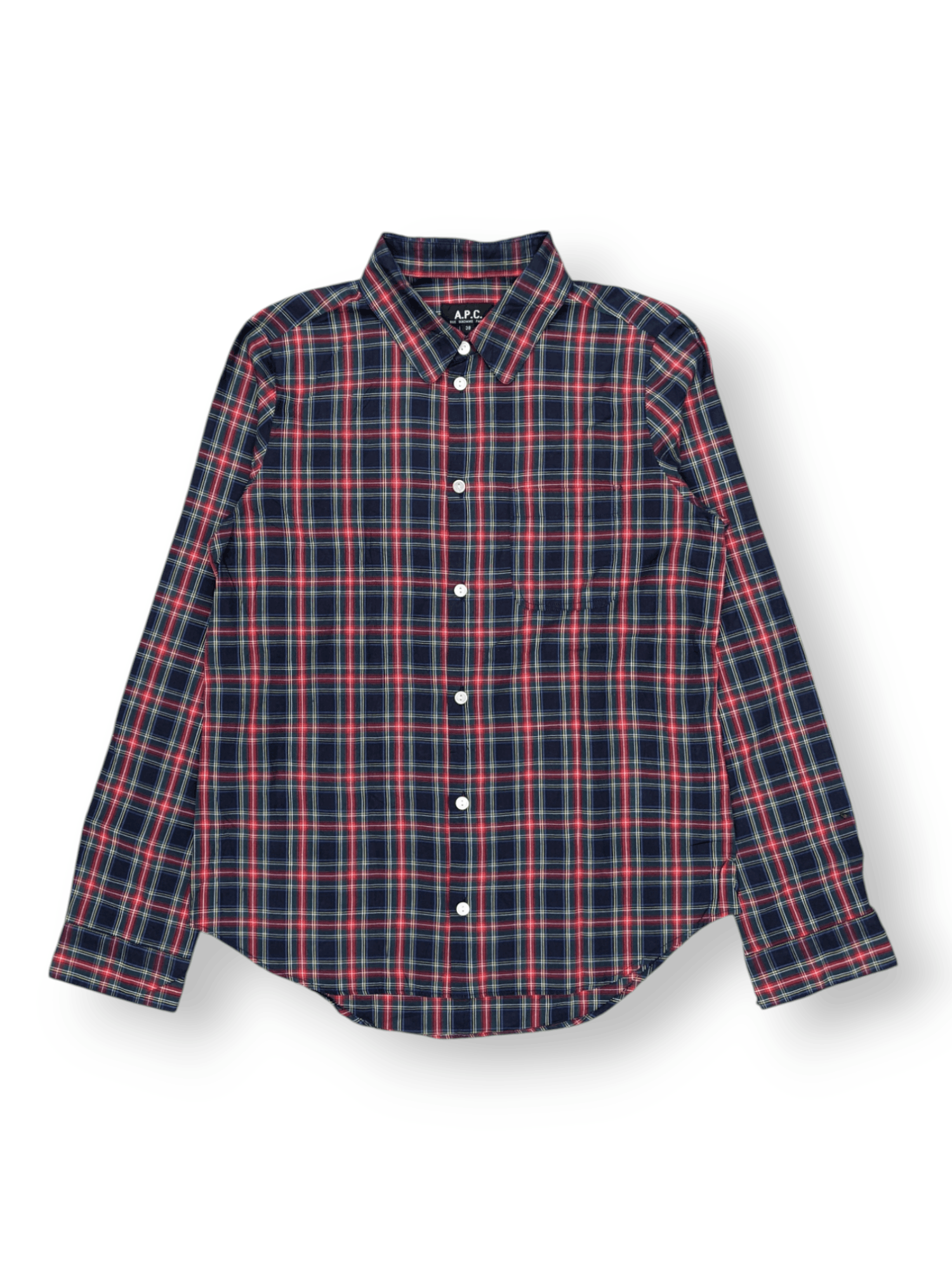 A.P.C. A.P. C Rue Madame Paris Plaid Shirt Size US S / EU 44-46 / 1 - 1 Thumbnail