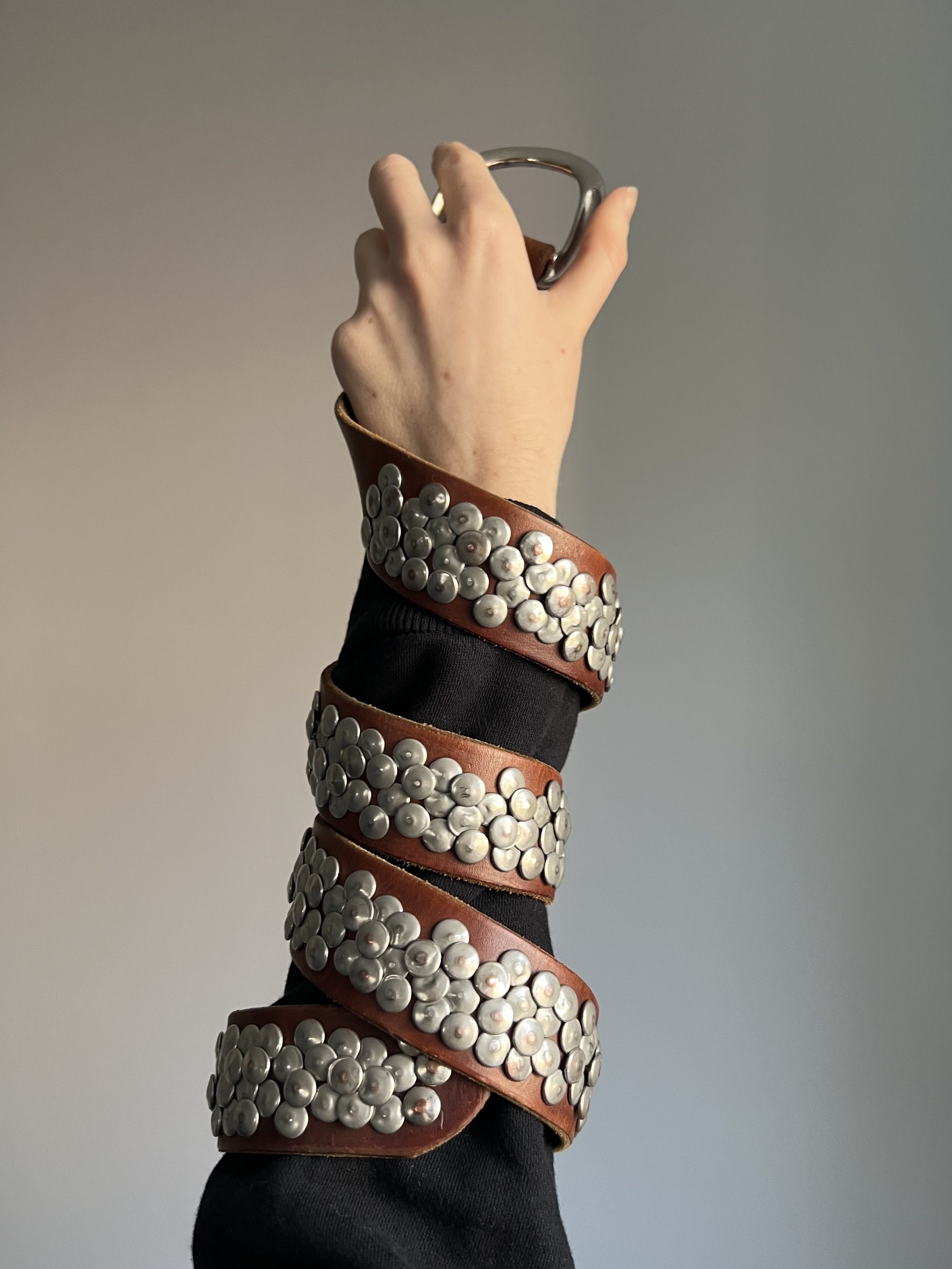 LIEBESKIND BERLIN Liebeskind Leather Studded Belt Metal Rivets BB Simon Style Size ONE SIZE - 2 Thumbnail