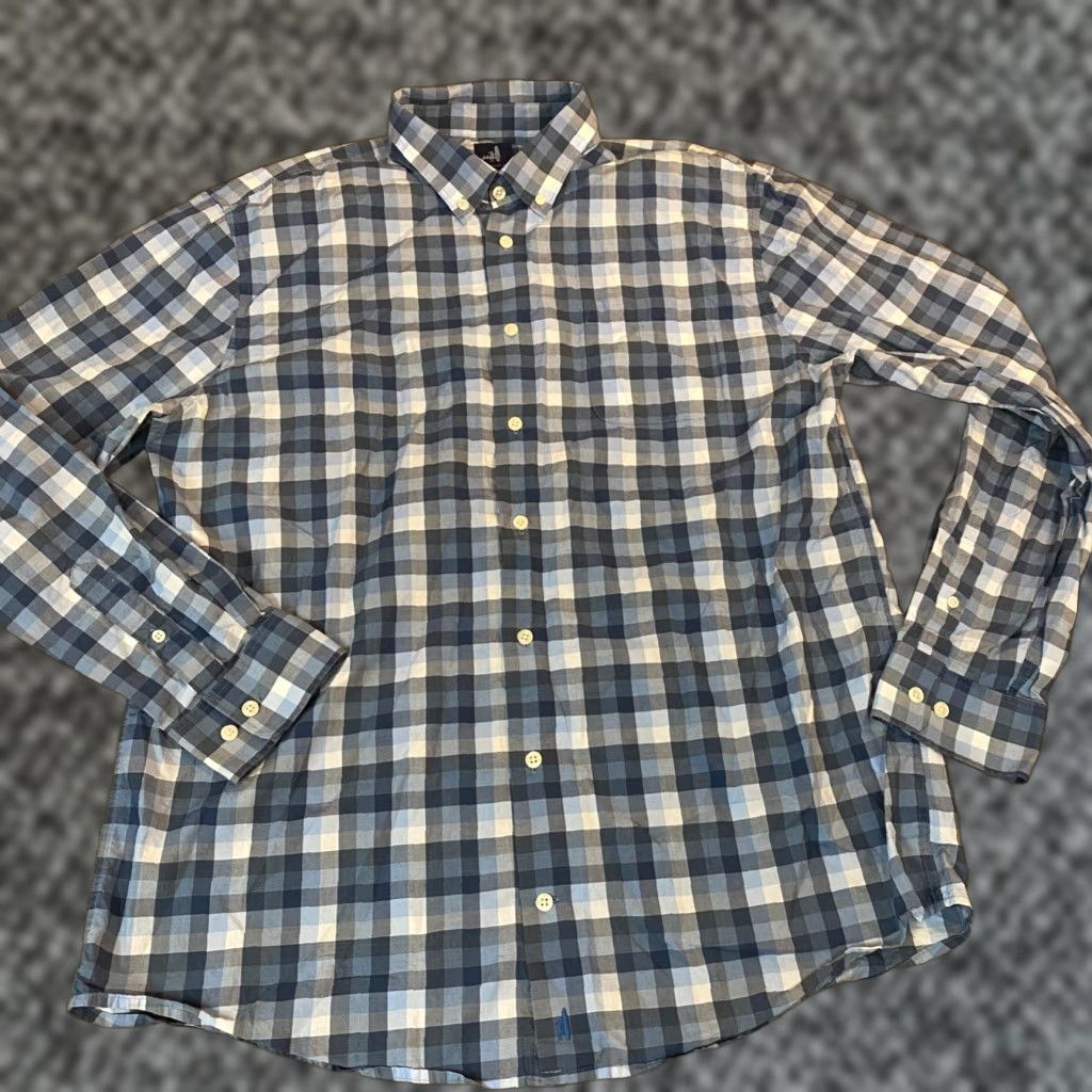 johnnie-O johnnie-O Shirt Mens XL Blue Plaid Button-Down Cotton Oxford Long Sleeve Product Title Size US XL / EU 56 / 4 - 1 Thumbnail