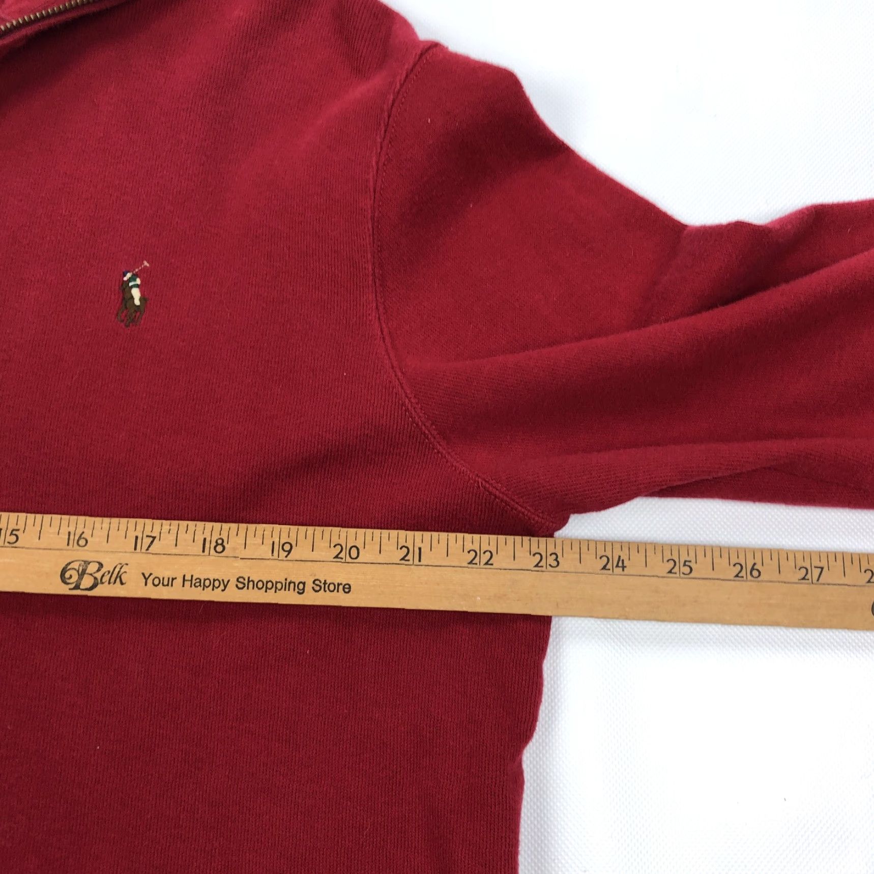 Polo Ralph Lauren Polo Ralph Lauren Men’s Red Estate Rib 1/4 Zip Pullover Sweater L Size US L / EU 52-54 / 3 - 6 Thumbnail