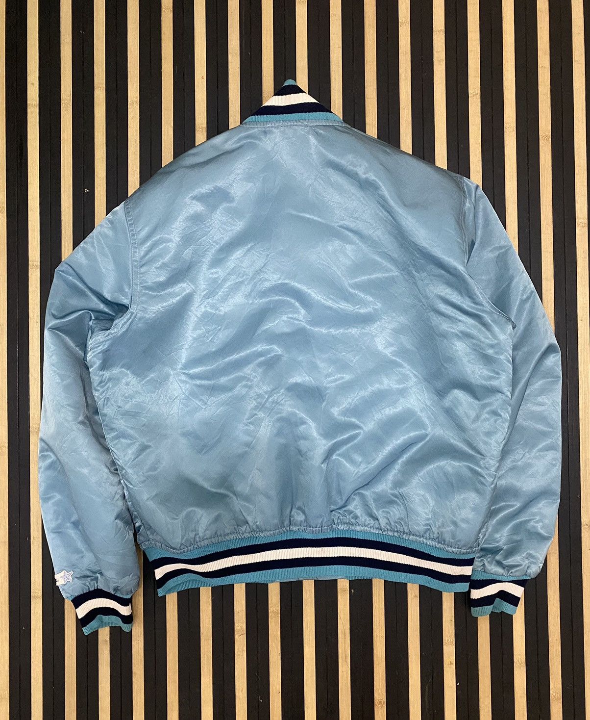 Starter VTG UNC North Carolina Tar Heels Satin Bomber Jacket Size US L / EU 52-54 / 3 - 2 Thumbnail