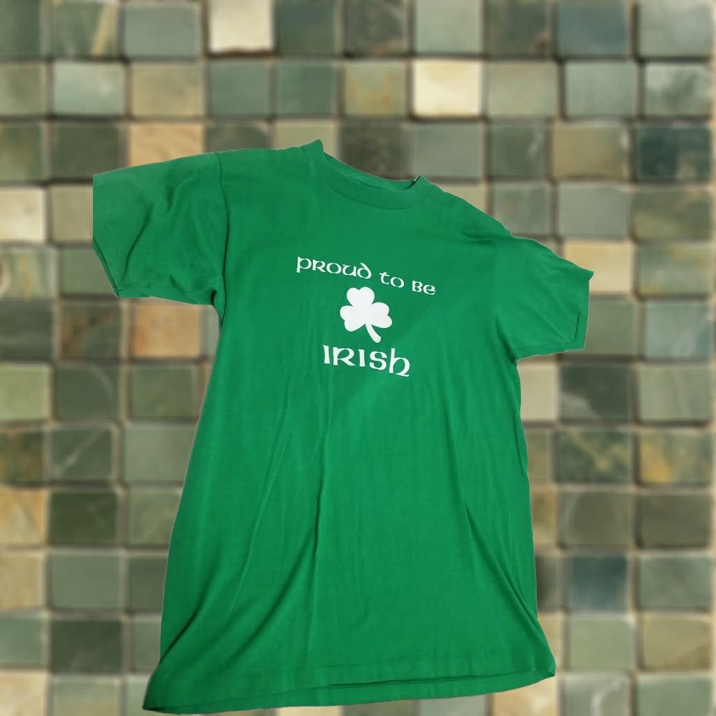 Hanes VINTAGE Hanes Proud To Be T-Shirt Green L 50/50 Graphic Tee Mens Womens Boys Girls 1970s 1980s Size US L / EU 52-54 / 3 - 1 Thumbnail