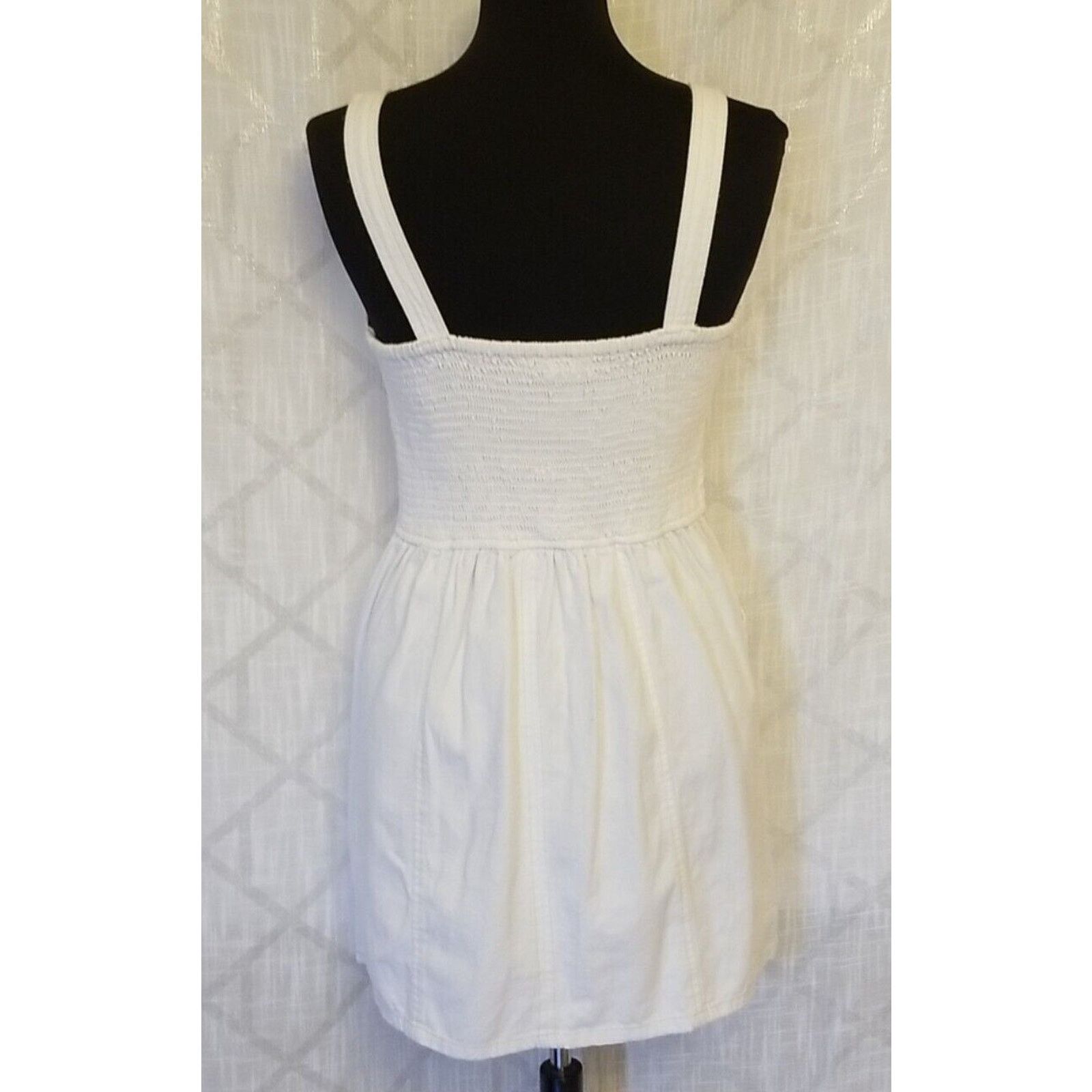 Other Japna White Denim Tan Stitch Sweetheart Neck Pocket Mini M Size M / US 6-8 / IT 42-44 - 2 Thumbnail