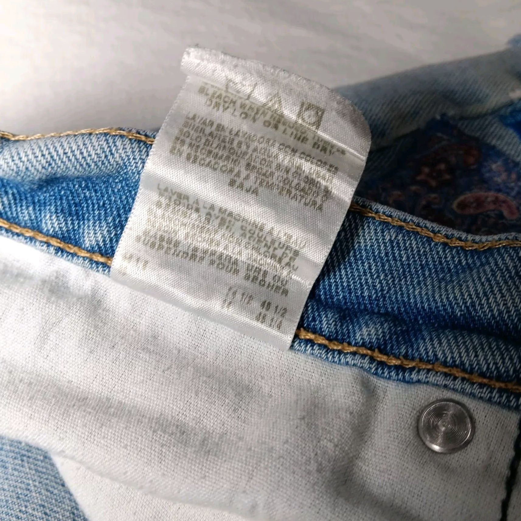 Wrangler VINTAGE Recycled Wrangler Women Jean Shorts 34 Distressed Patchwork Upcycled Boho Casual Fall Spring Summer Size 24" / US 00 / IT 34 - 7 Thumbnail